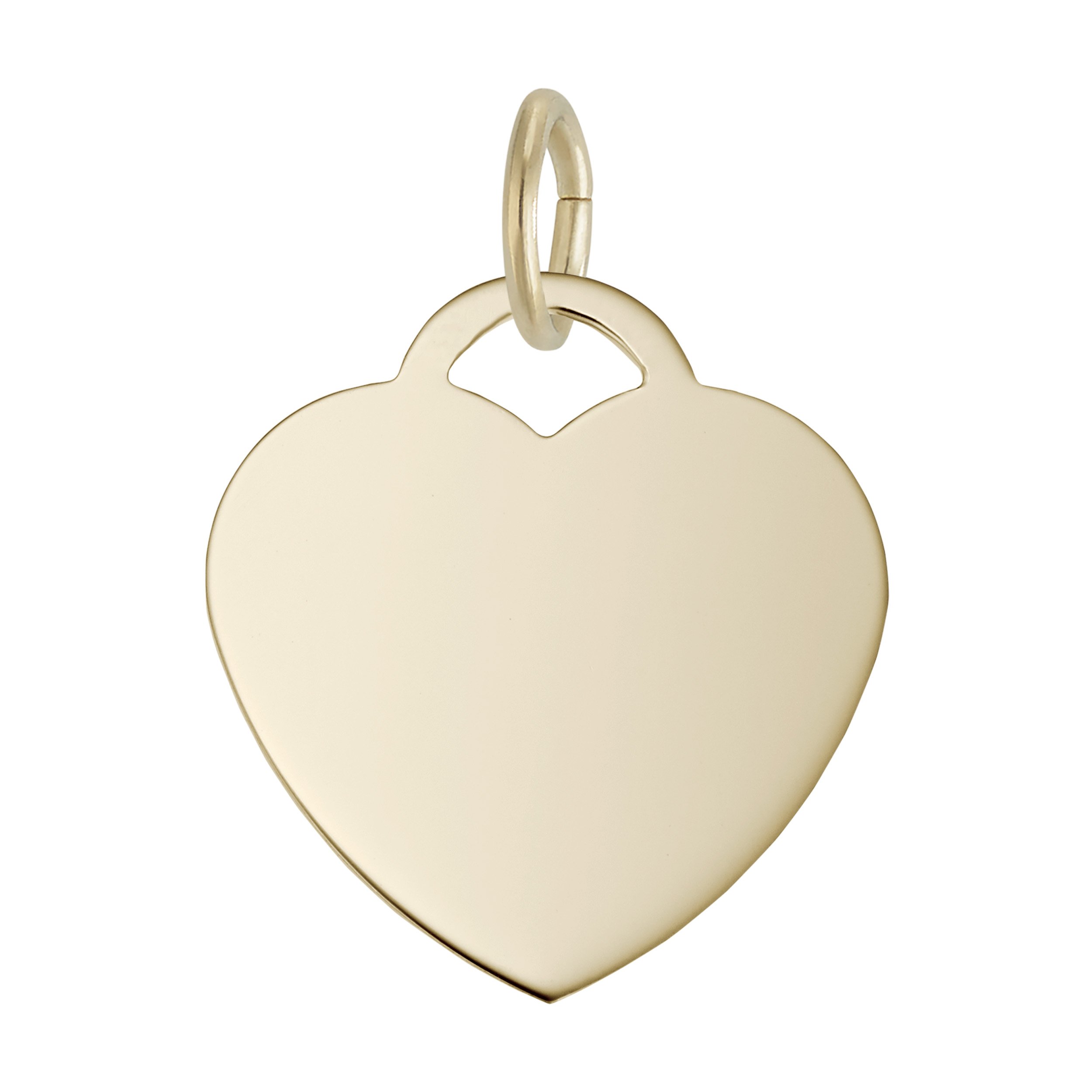 Painted Mom Heart Charm - 10K Yellow Gold