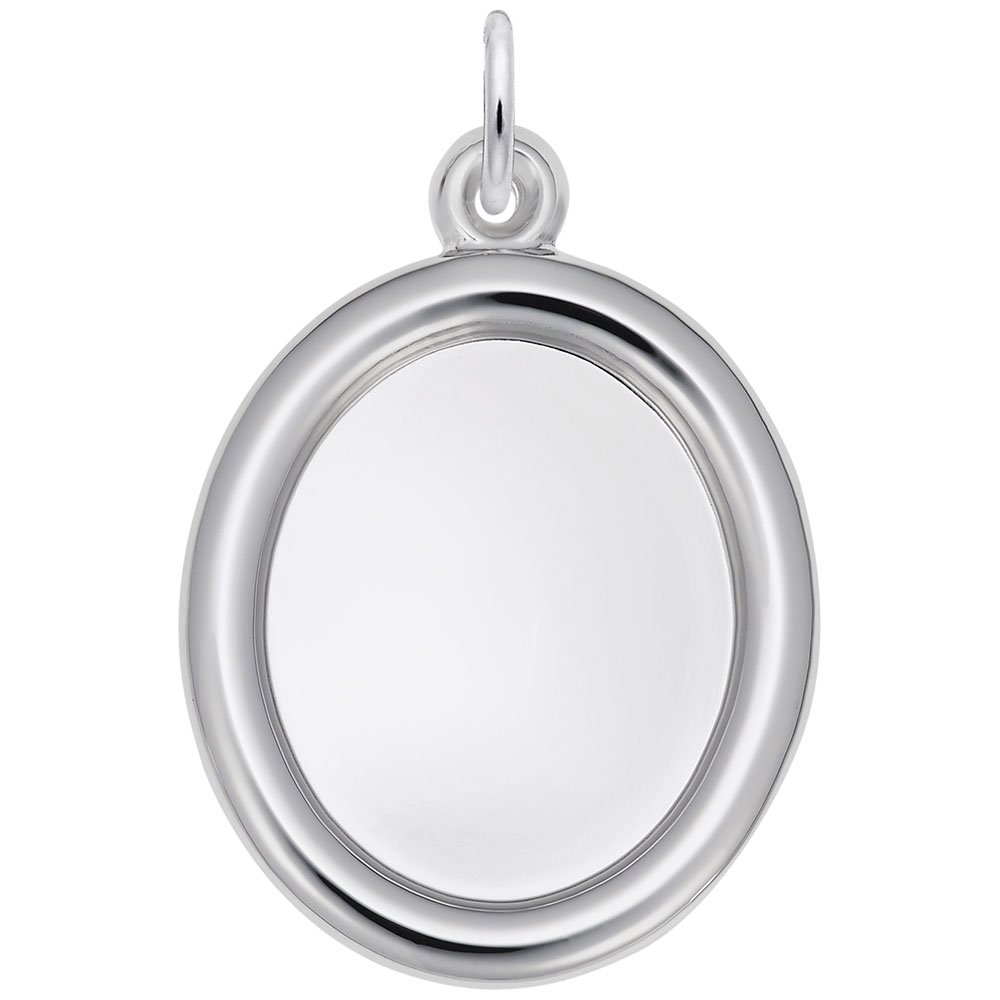 Large Oval Photoart Charm - 10K Yellow Gold