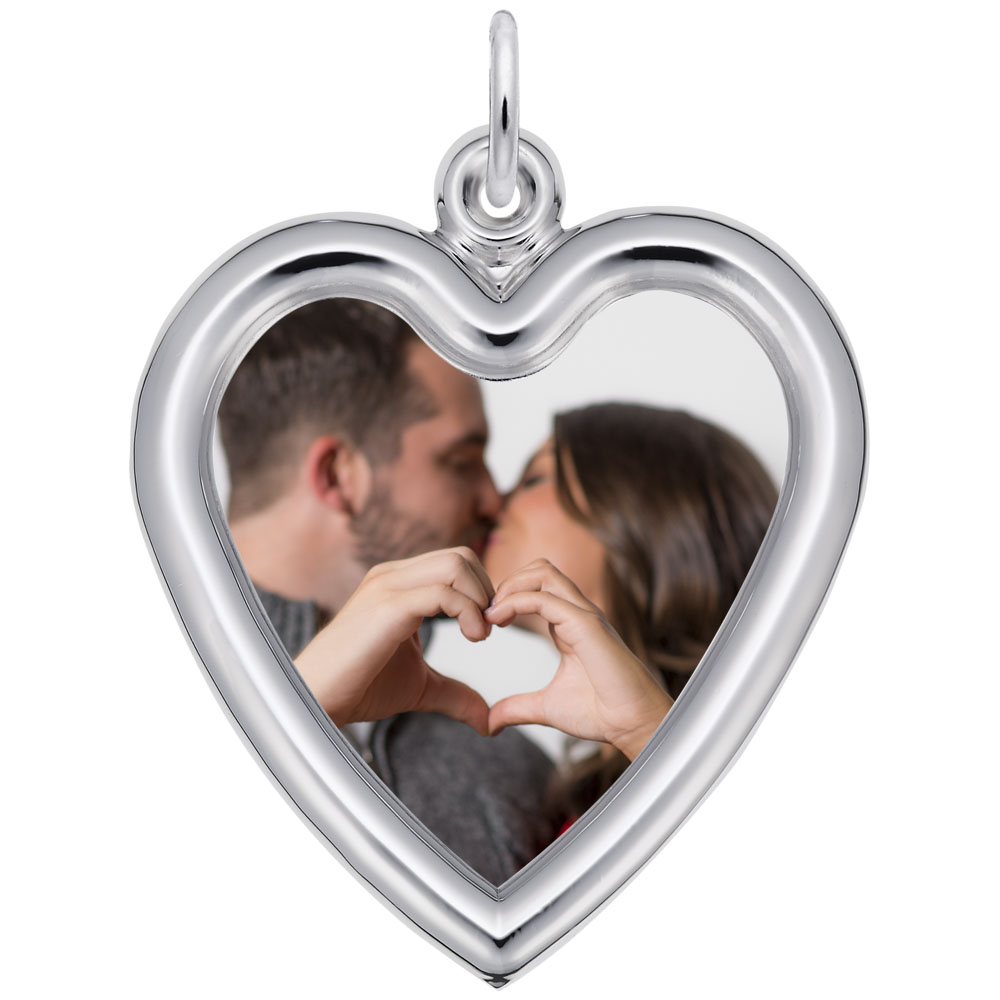 Large Heart Photoart Charm - 10K Yellow Gold
