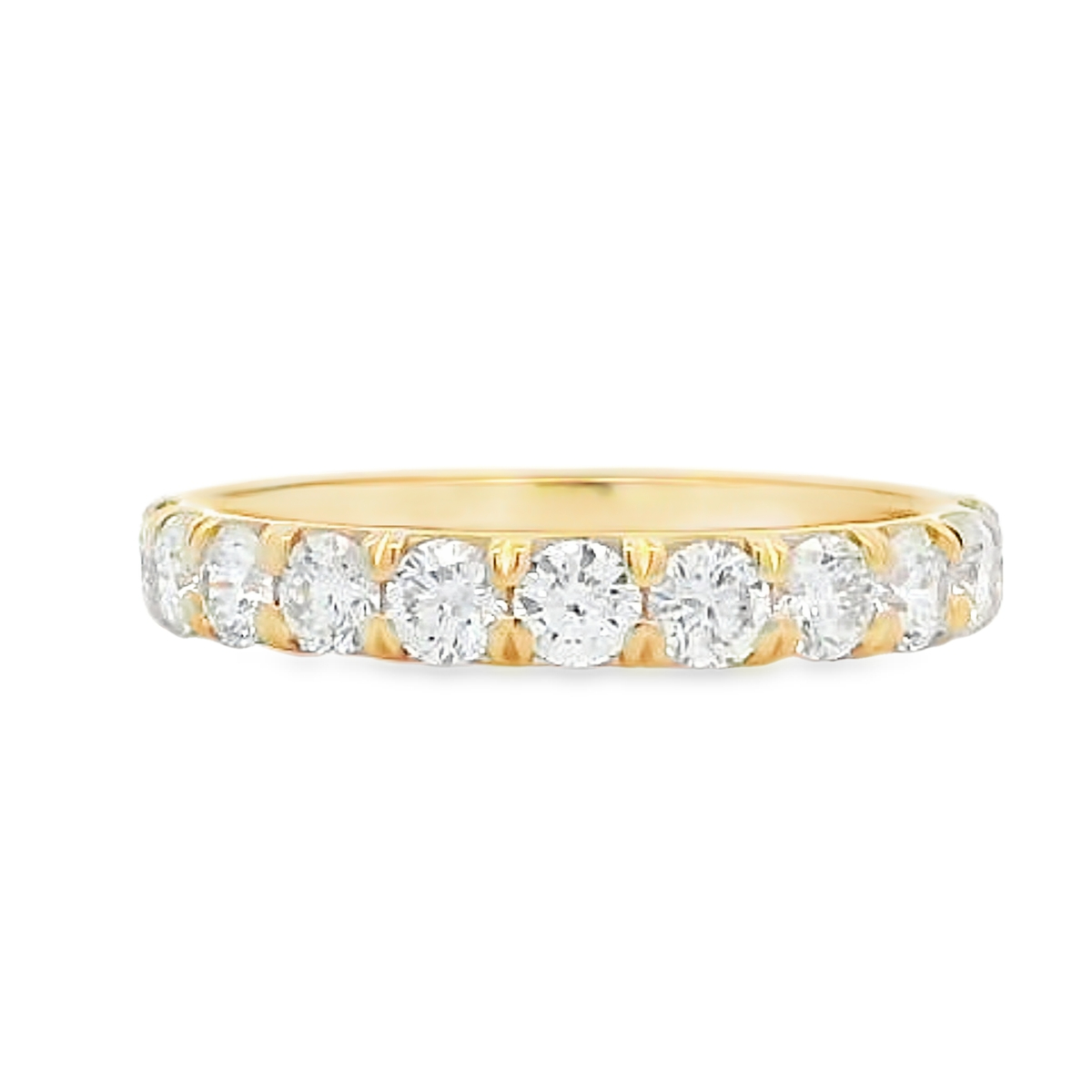 Roman Jewelers Signature 14K Yellow Gold 1-Carat Diamond 11-Stone Anniversary Band