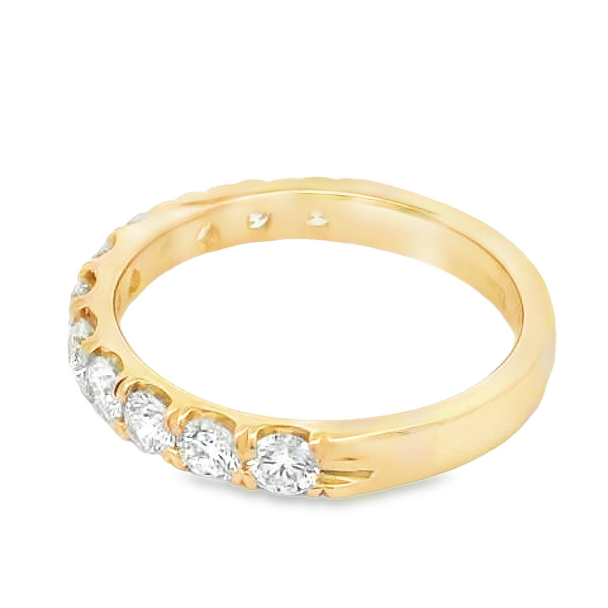 Roman Jewelers Signature 14K Yellow Gold 1-Carat Diamond 11-Stone Anniversary Band