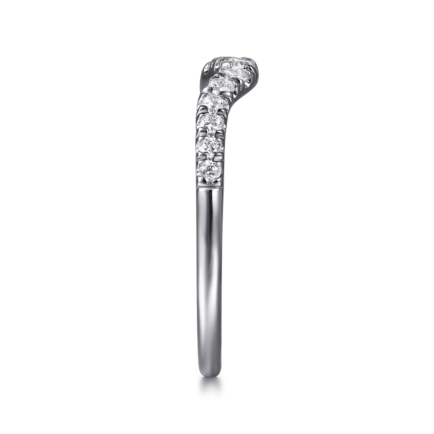 Gabriel & Co. Platinum Curved Diamond Anniversary Band
