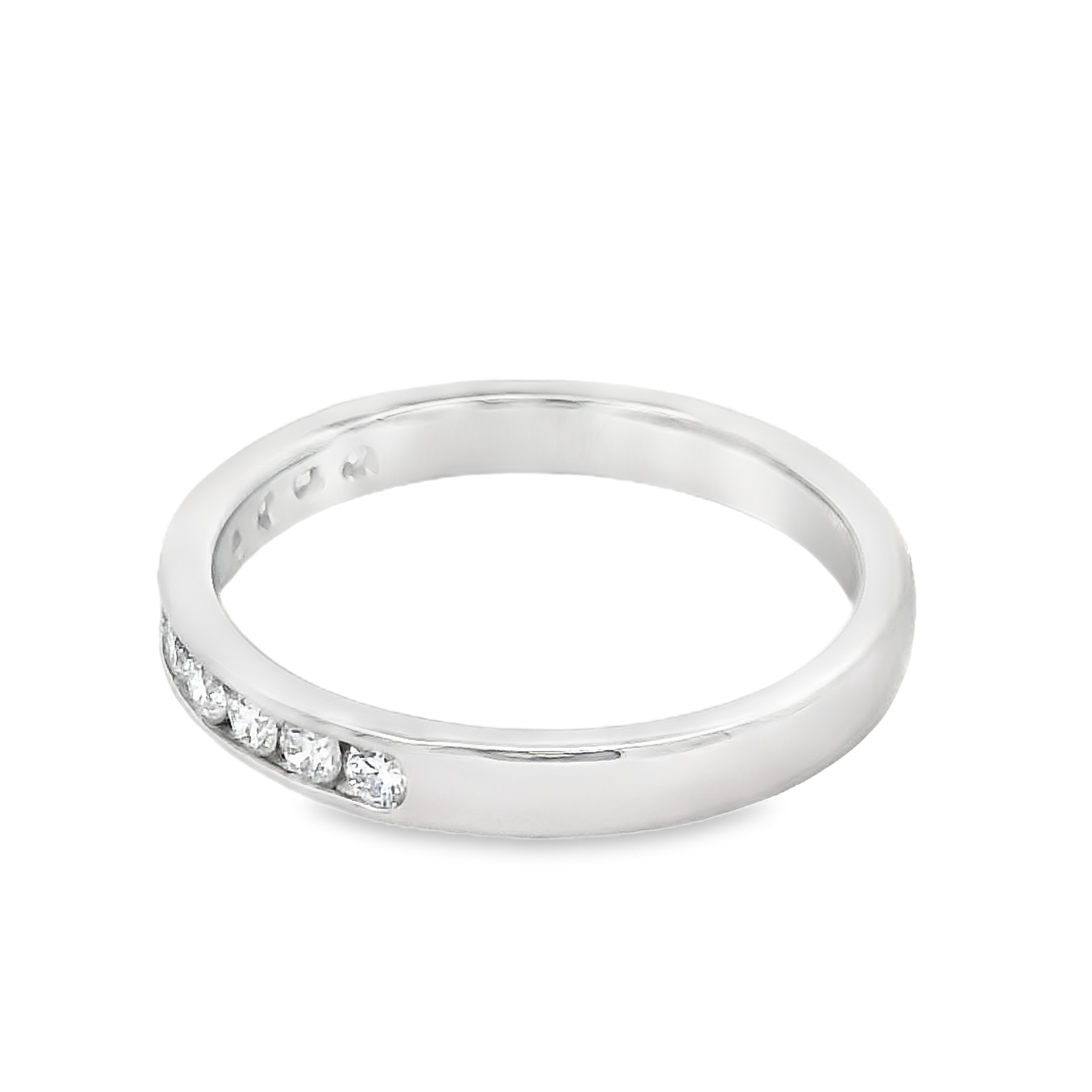 Roman Jewelers Signature 14K White Gold 1/3-Carat Channel Set Diamond Band