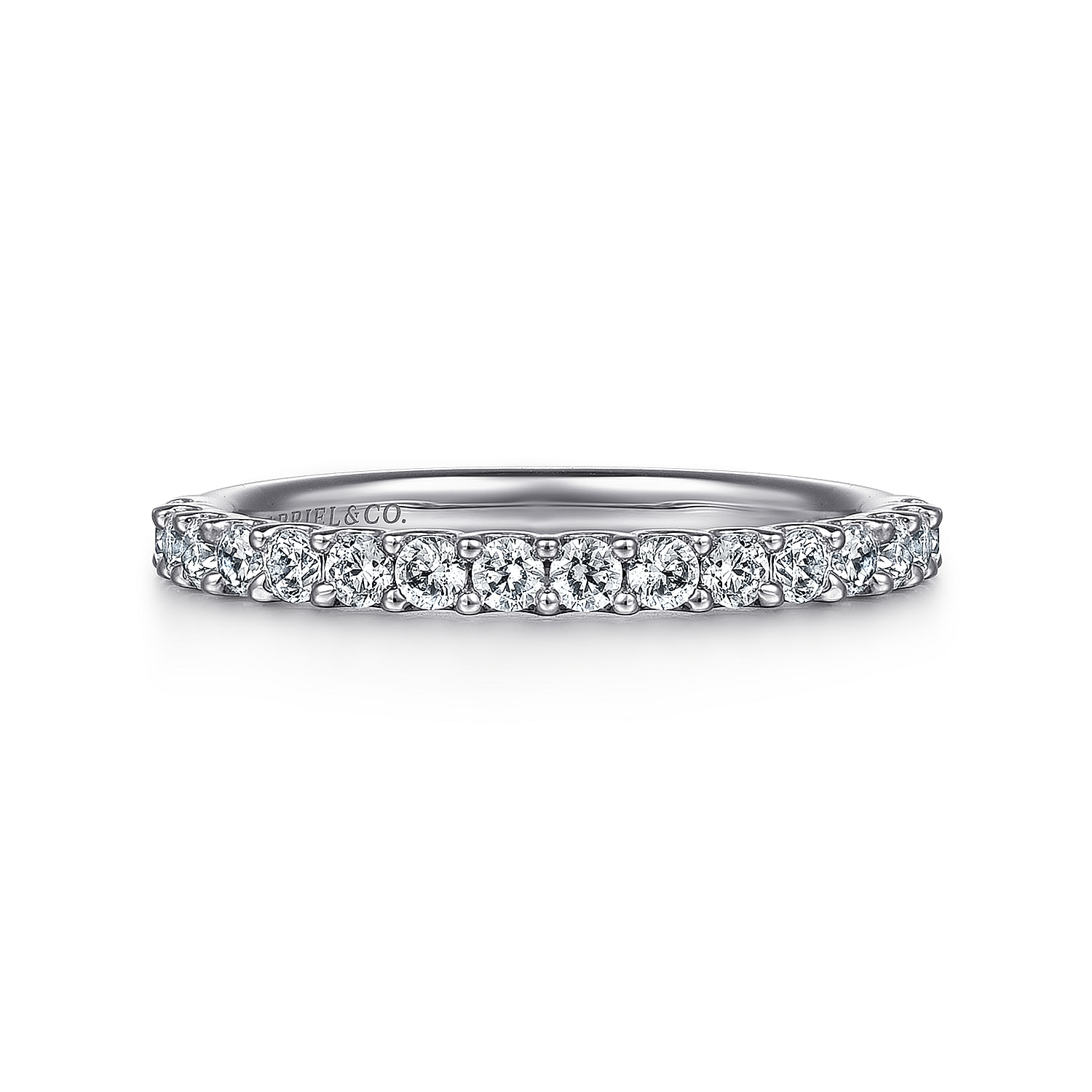 Gabriel & Co.14K White Gold Shared-Prong Diamond Anniversary Band