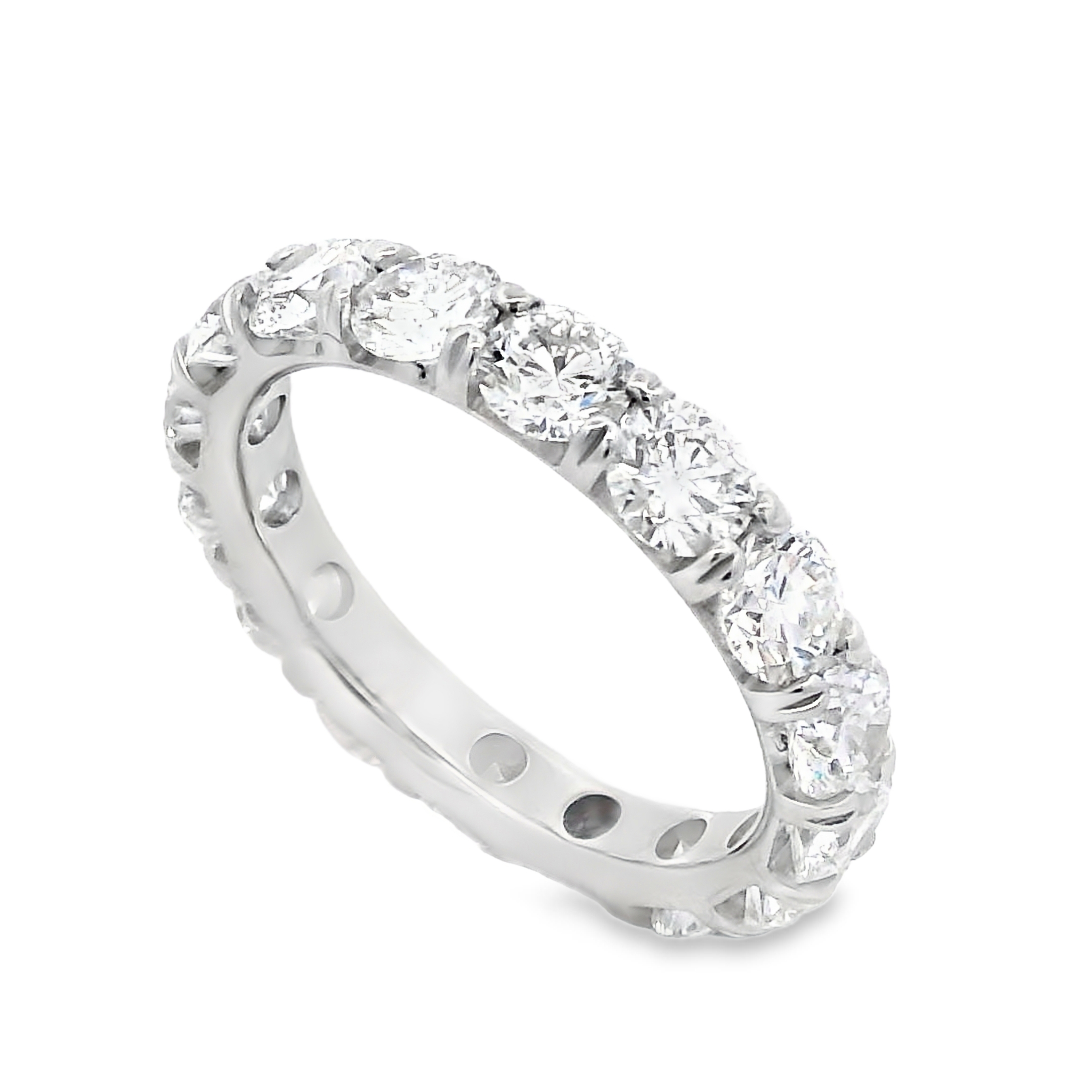 Roman Jewelers Signature 14K White Gold 3.84-Carat Diamond Eternity Band
