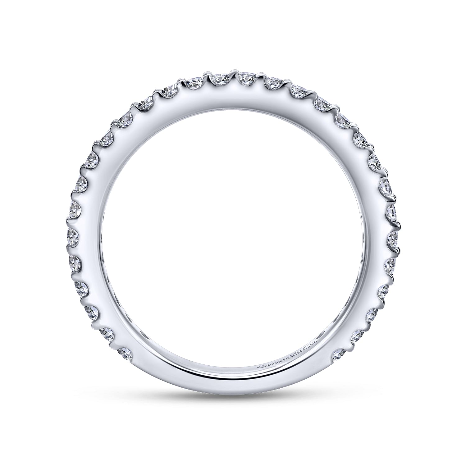 Gabriel & Co. 14K White Gold Diamond Anniversary Band with 30 Round Diamonds 0.40 CTW G-H SI