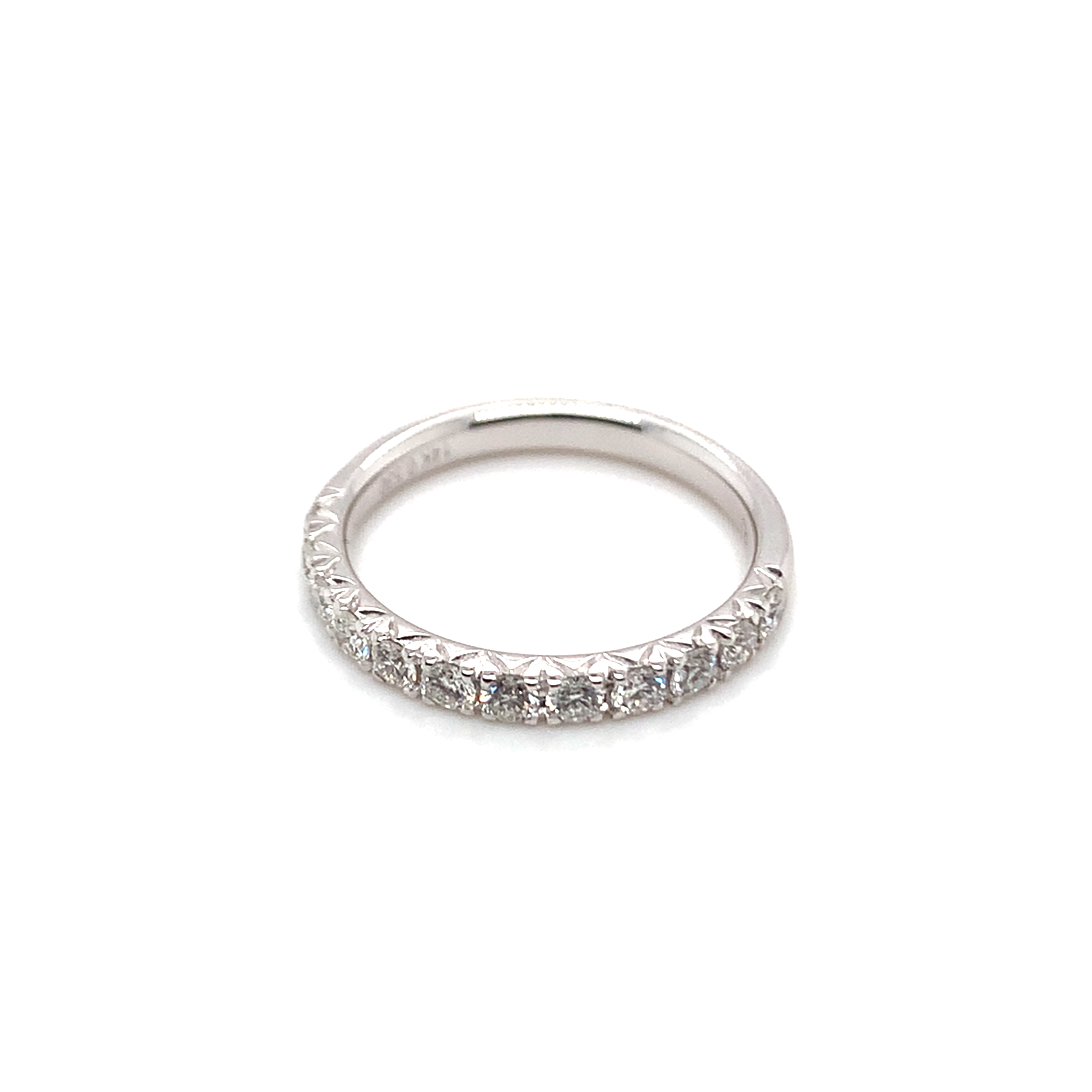14K White Gold 1/4-Carat Diamond Half Anniversary Band