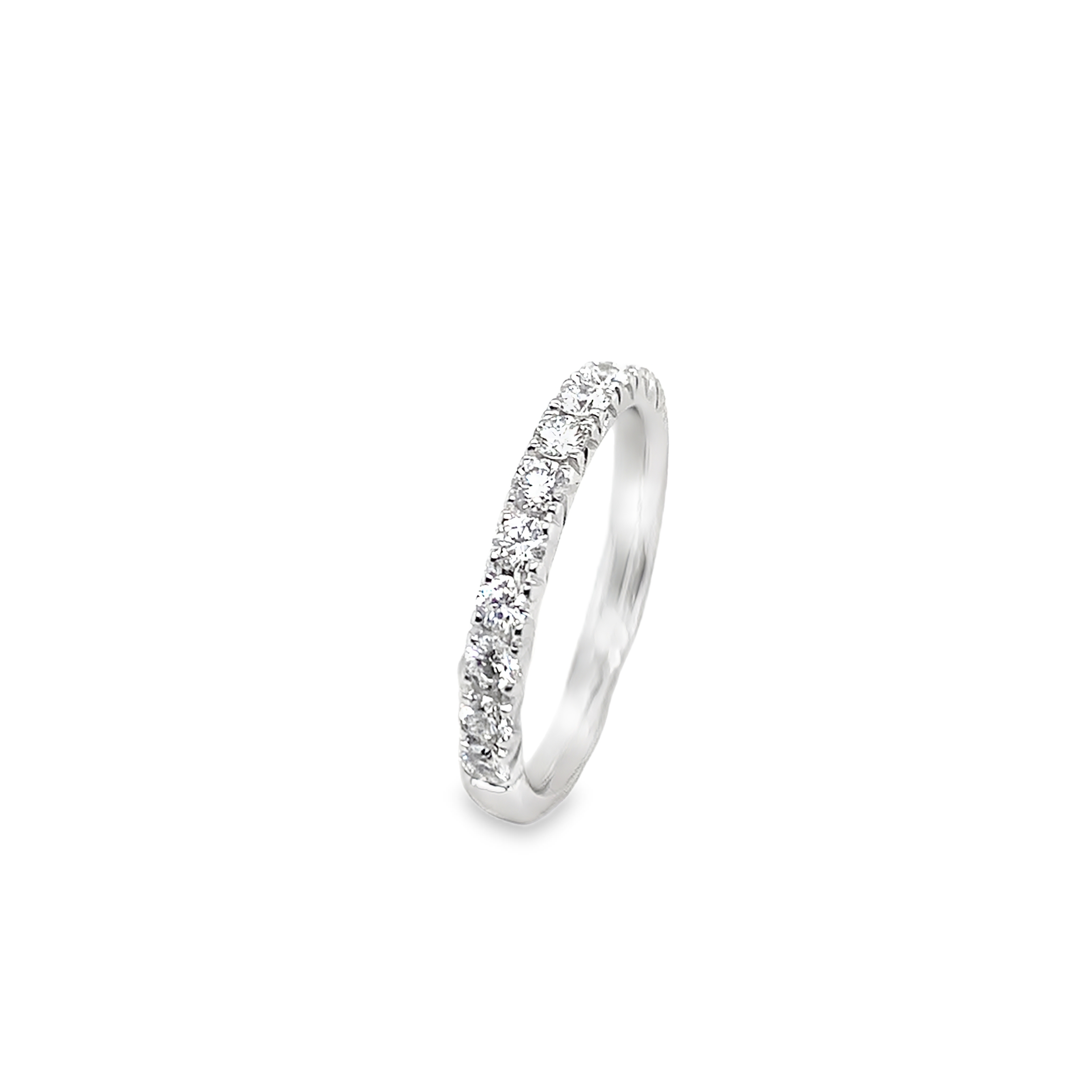 14K White Gold 1/4-Carat Diamond Half Anniversary Band