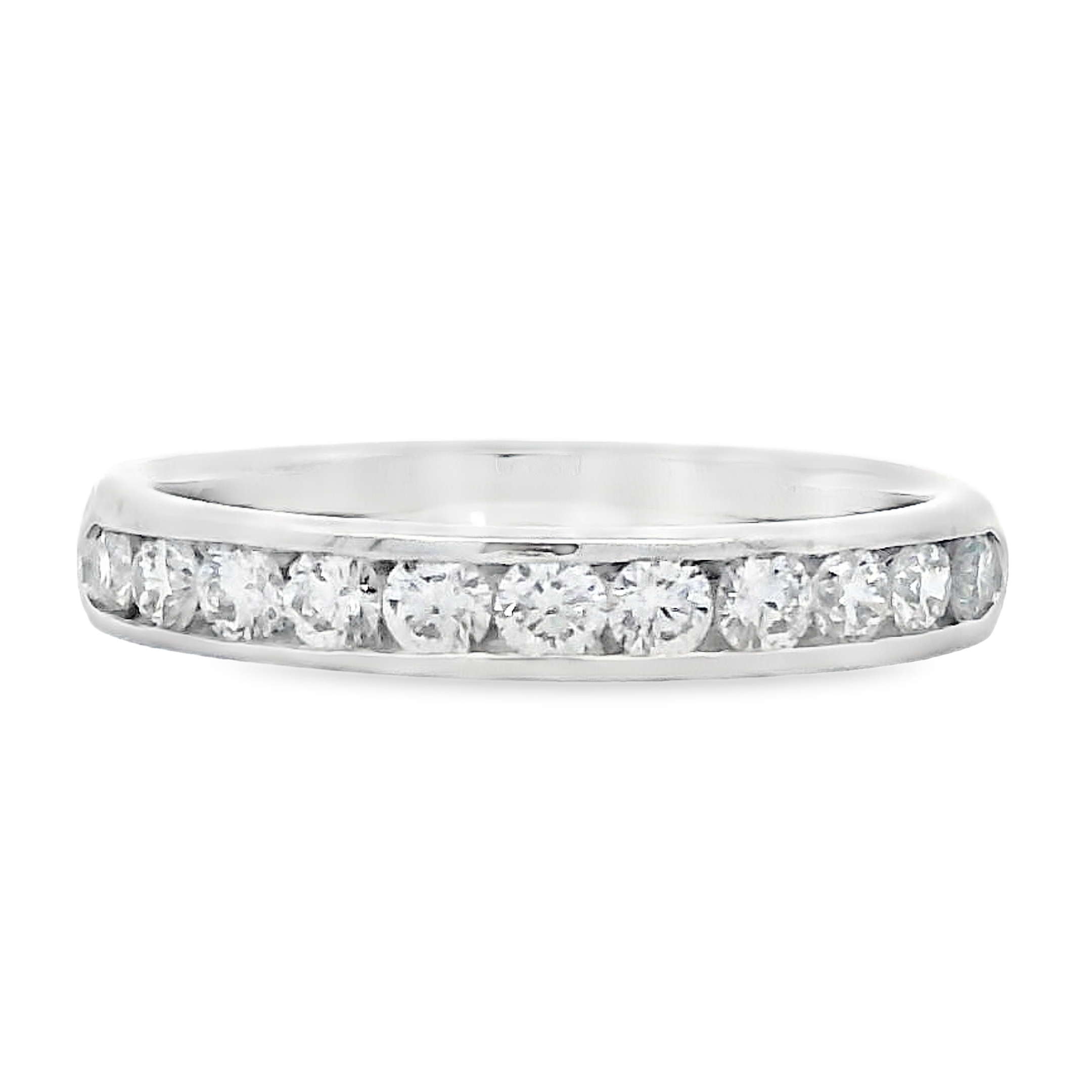 Roman Jewelers Signature 14K White Gold Half-Carat Channel Set Diamond Band