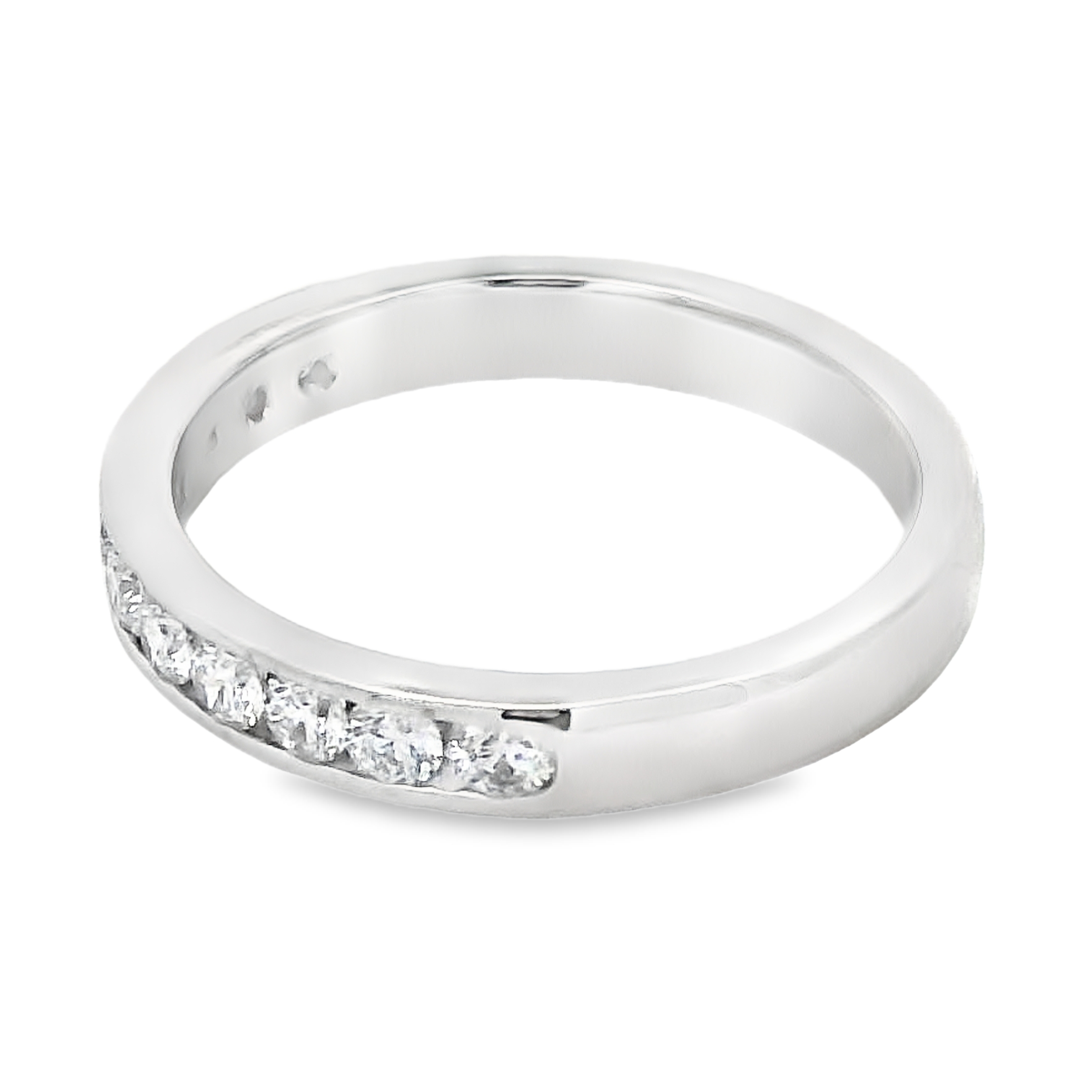 Roman Jewelers Signature 14K White Gold Half-Carat Channel Set Diamond Band