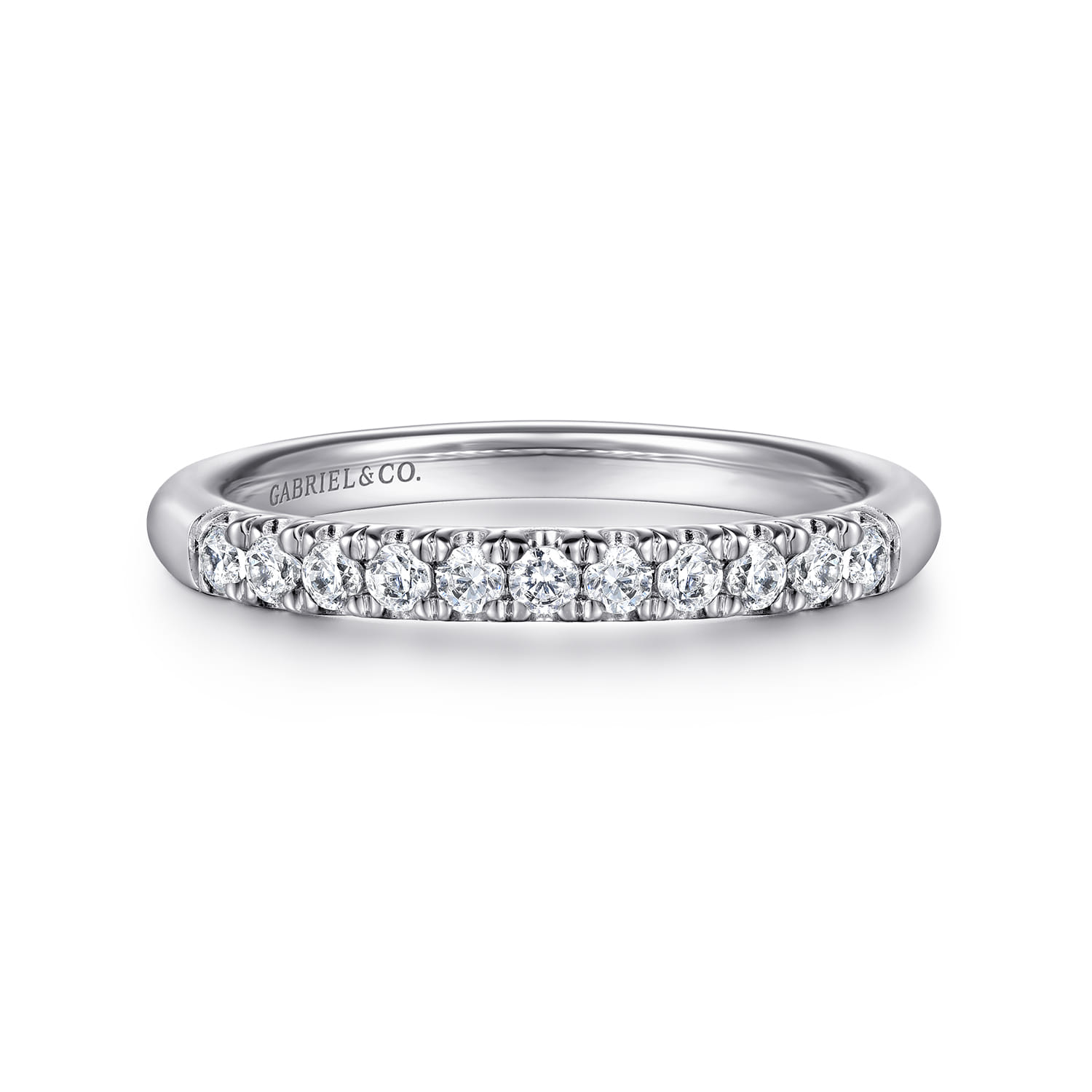 Gabriel & Co. 14K White Gold 1/4-Carat 11-Stone Diamond Anniversary Band