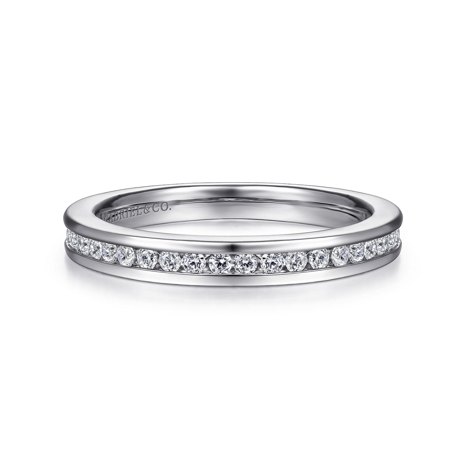 Gabriel & Co. 14K White Gold 1/4-Carat Channel Set Anniversary Band