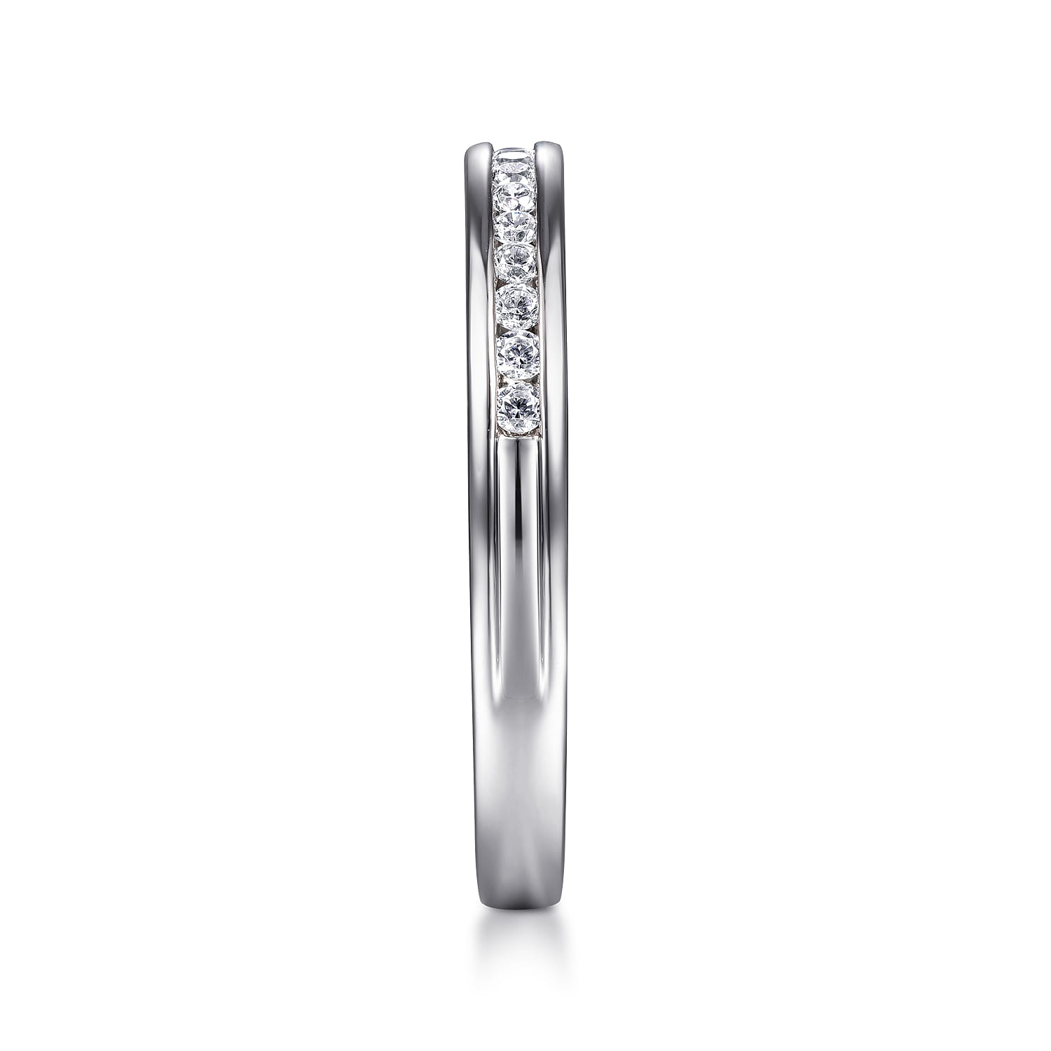 Gabriel & Co. 14K White Gold 1/4-Carat Channel Set Anniversary Band
