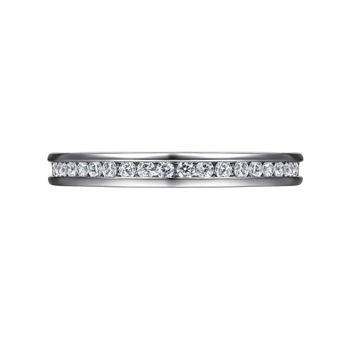 Gabriel & Co. 14K White Gold 1/4-Carat Channel Set Anniversary Band