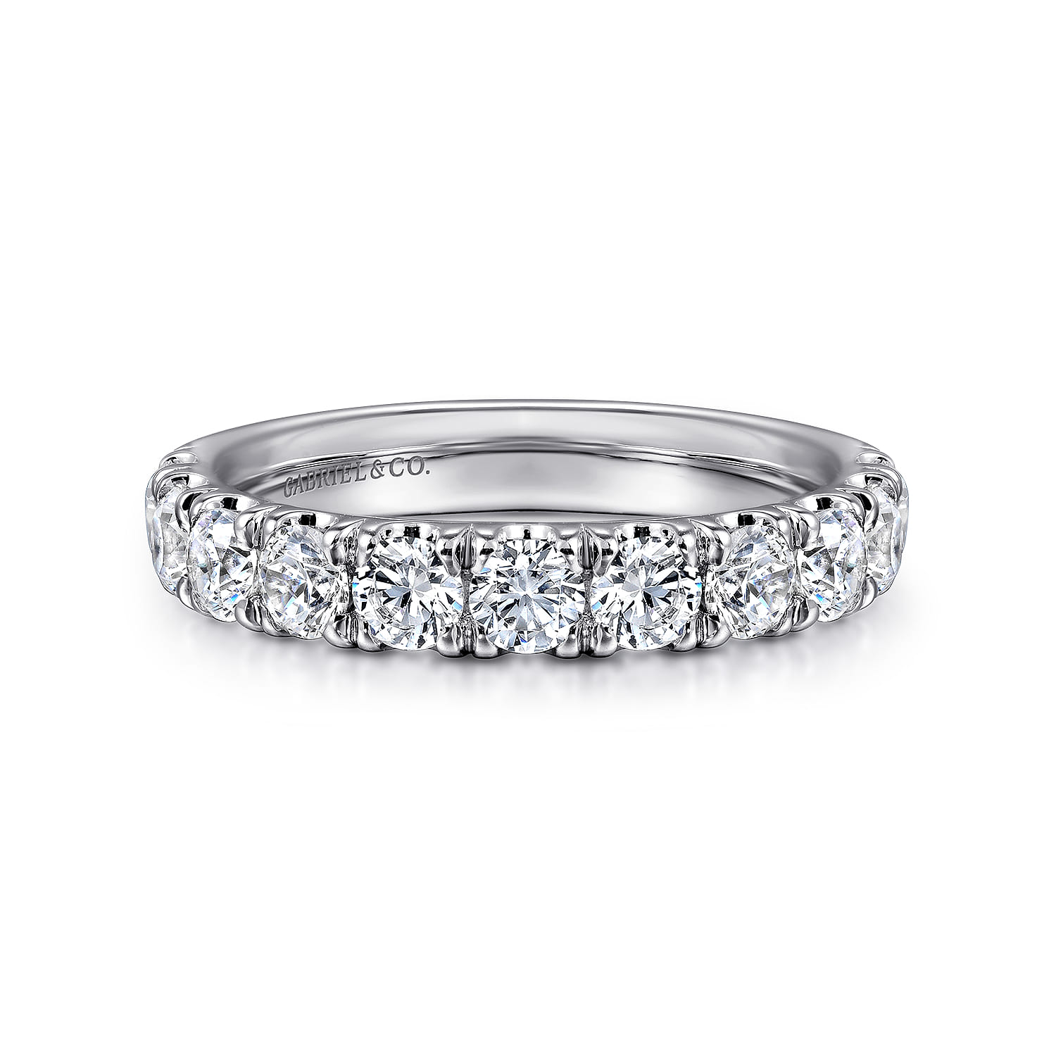 Gabriel & Co.14K White Gold 1.5-Carat 11-Stone Diamond Anniversary Band