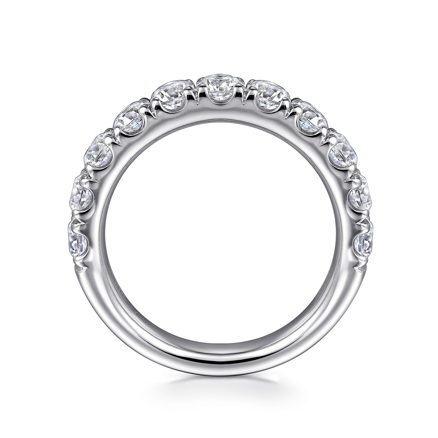 Gabriel & Co.14K White Gold 1.5-Carat 11-Stone Diamond Anniversary Band