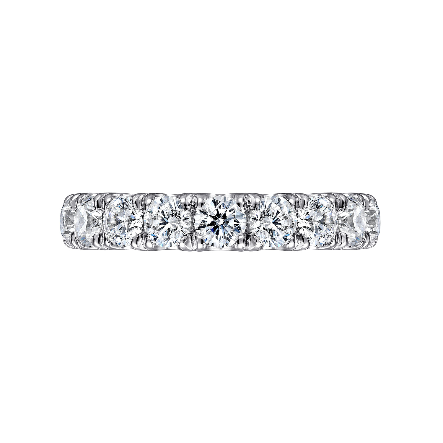 Gabriel & Co.14K White Gold 1.5-Carat 11-Stone Diamond Anniversary Band