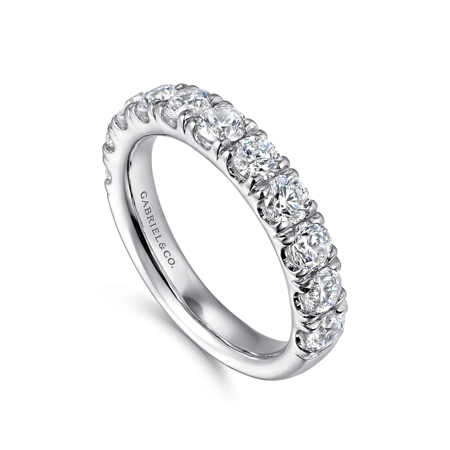 Gabriel & Co.14K White Gold 1.5-Carat 11-Stone Diamond Anniversary Band