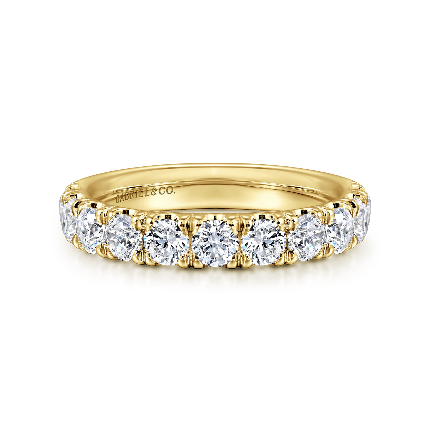 Gabriel & Co. 14K Yellow Gold 1.5-Carat 11-Stone Diamond Anniversary Band