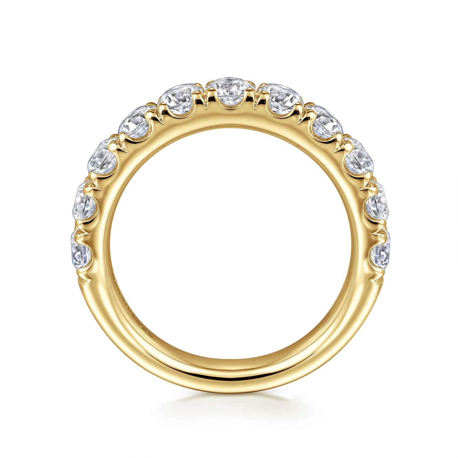 Gabriel & Co. 14K Yellow Gold 1.5-Carat 11-Stone Diamond Anniversary Band