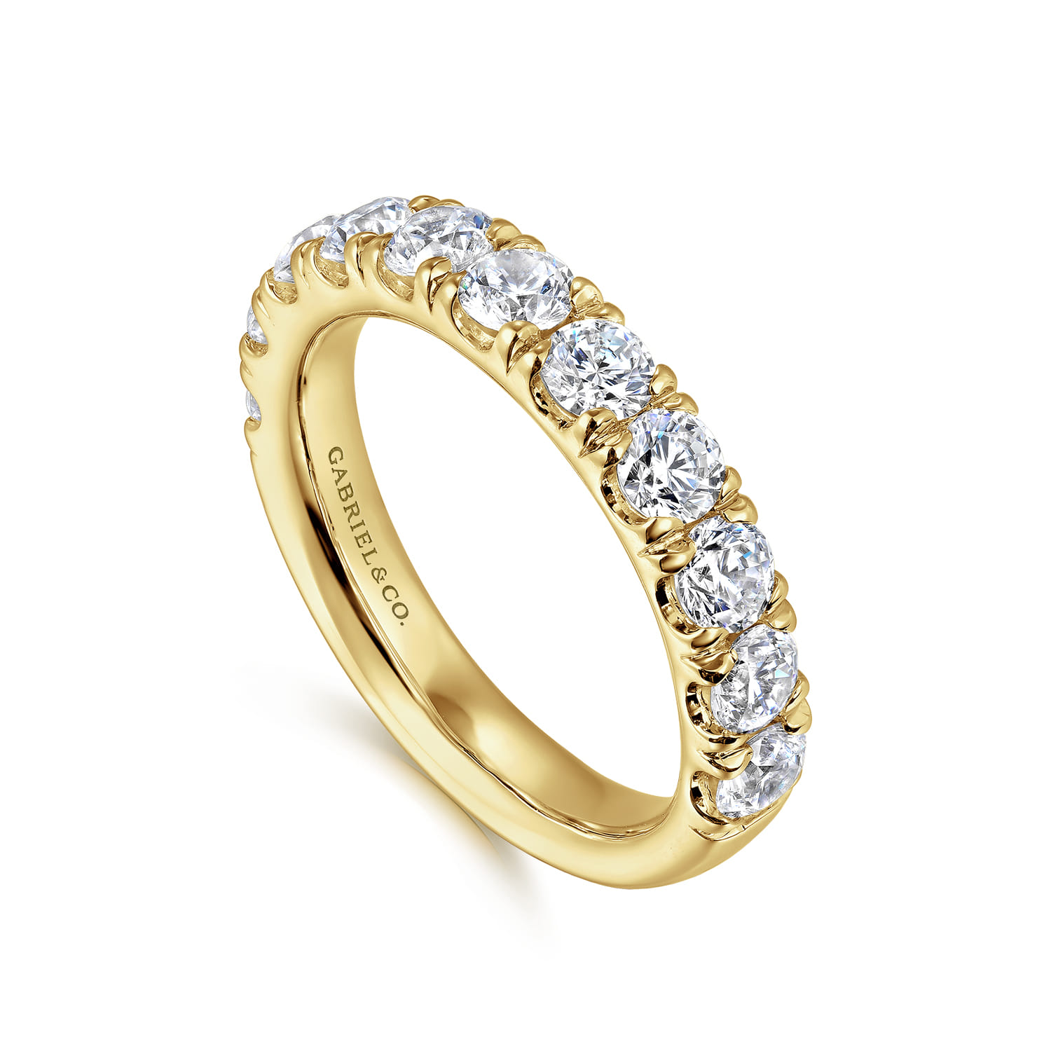 Gabriel & Co. 14K Yellow Gold 1.5-Carat 11-Stone Diamond Anniversary Band