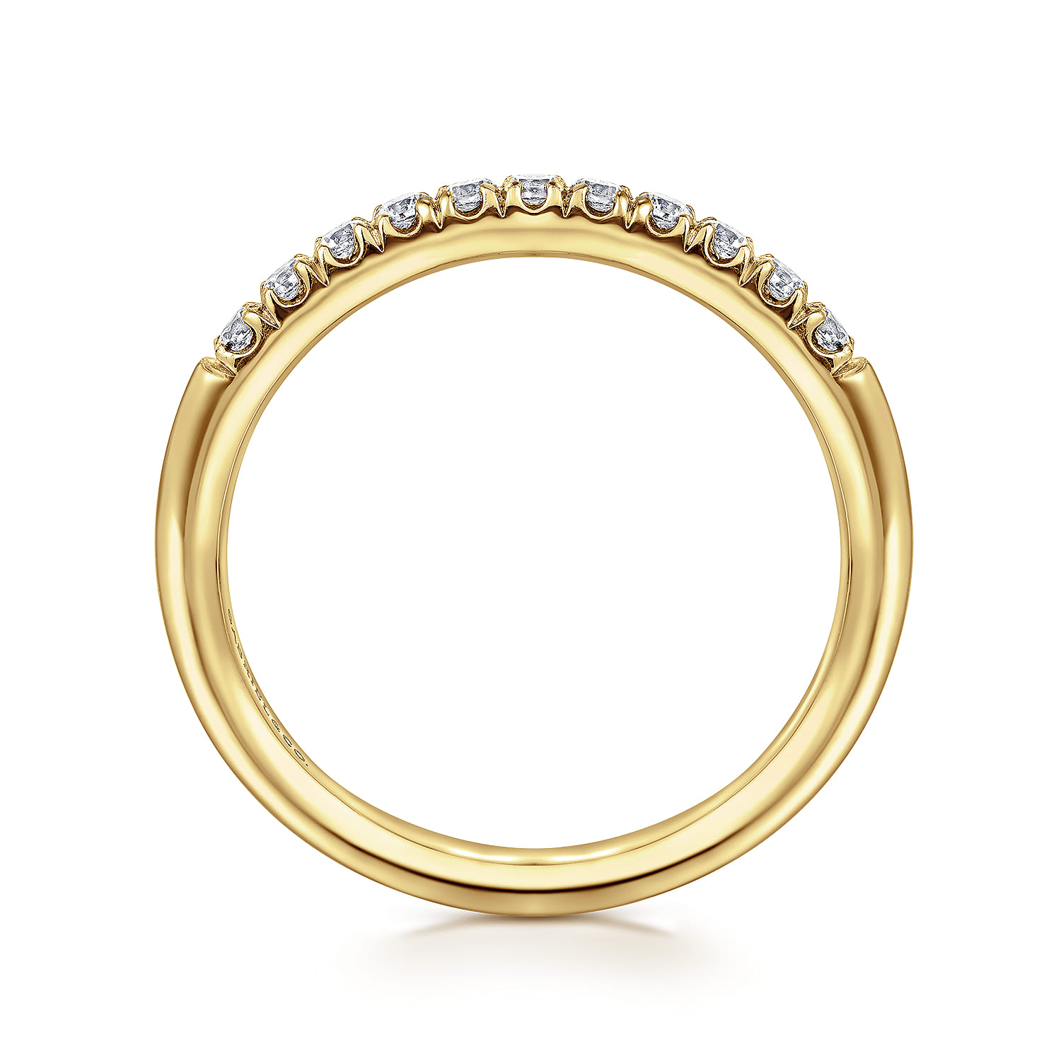 Gabriel & Co. 14K Yellow Gold 1/4-Carat 11-Stone Diamond Anniversary Band