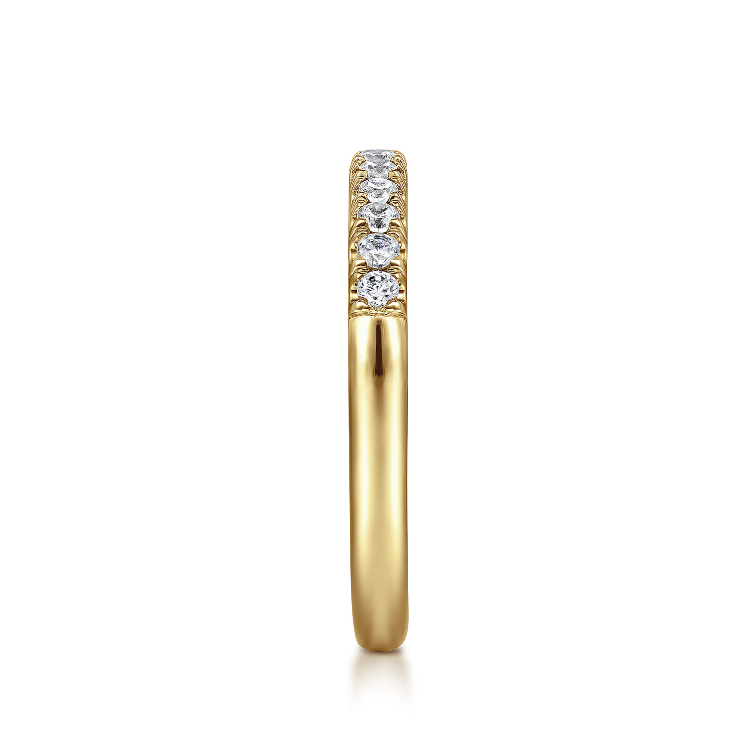 Gabriel & Co. 14K Yellow Gold 1/4-Carat 11-Stone Diamond Anniversary Band