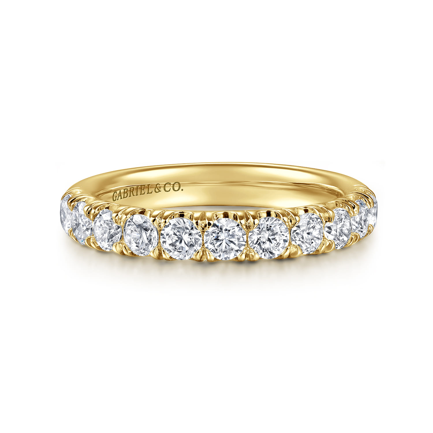 Gabriel & Co. 14K Yellow Gold 1-Carat 11-Stone Diamond Anniversary Band