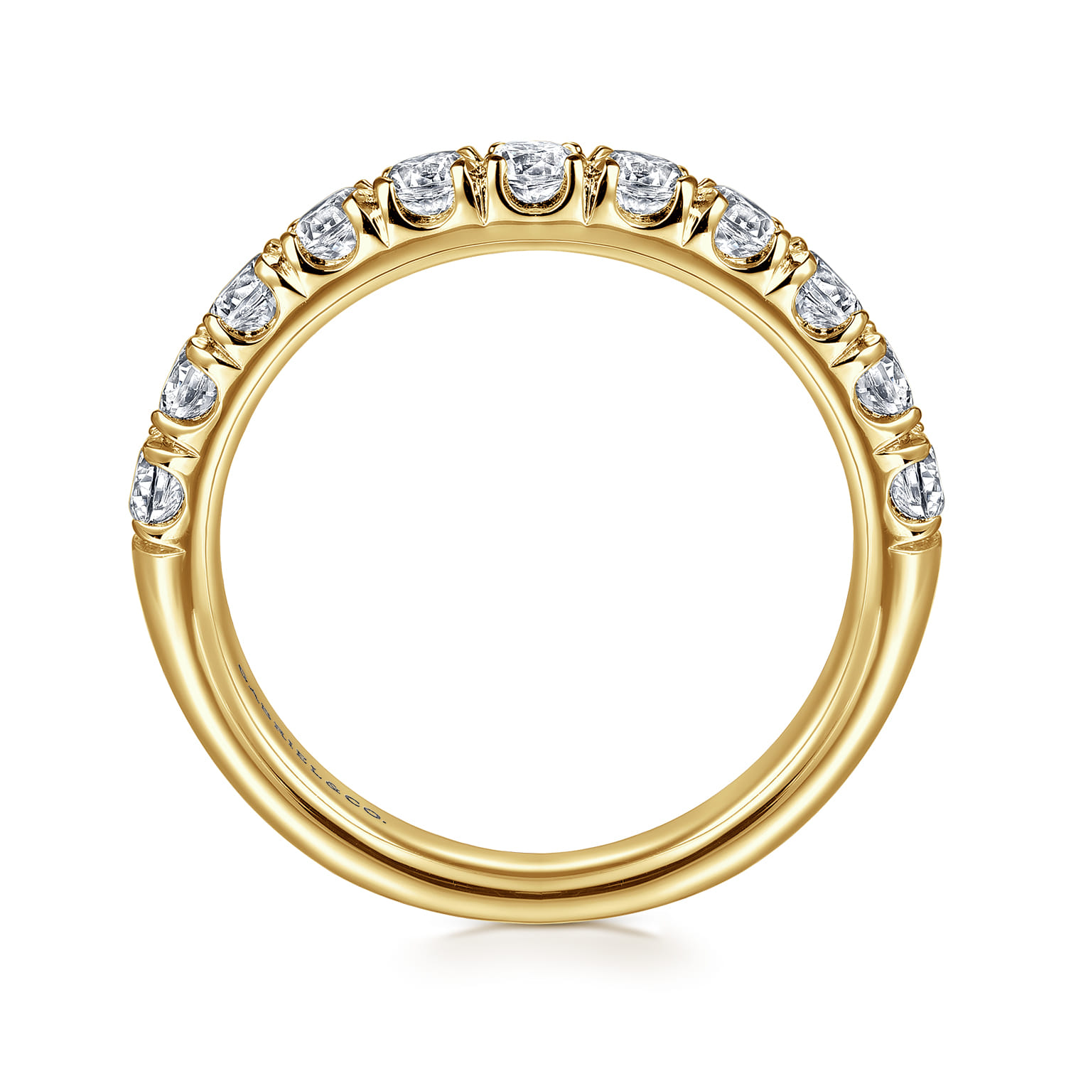 Gabriel & Co. 14K Yellow Gold 1-Carat 11-Stone Diamond Anniversary Band