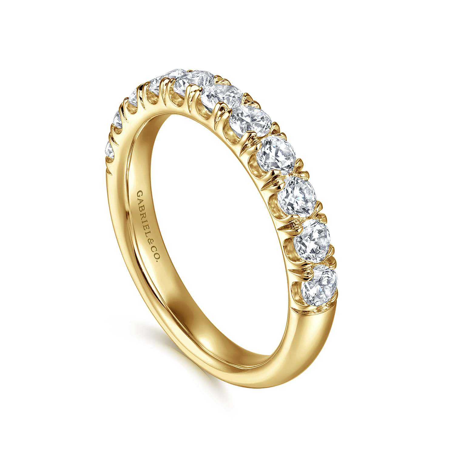 Gabriel & Co. 14K Yellow Gold 1-Carat 11-Stone Diamond Anniversary Band
