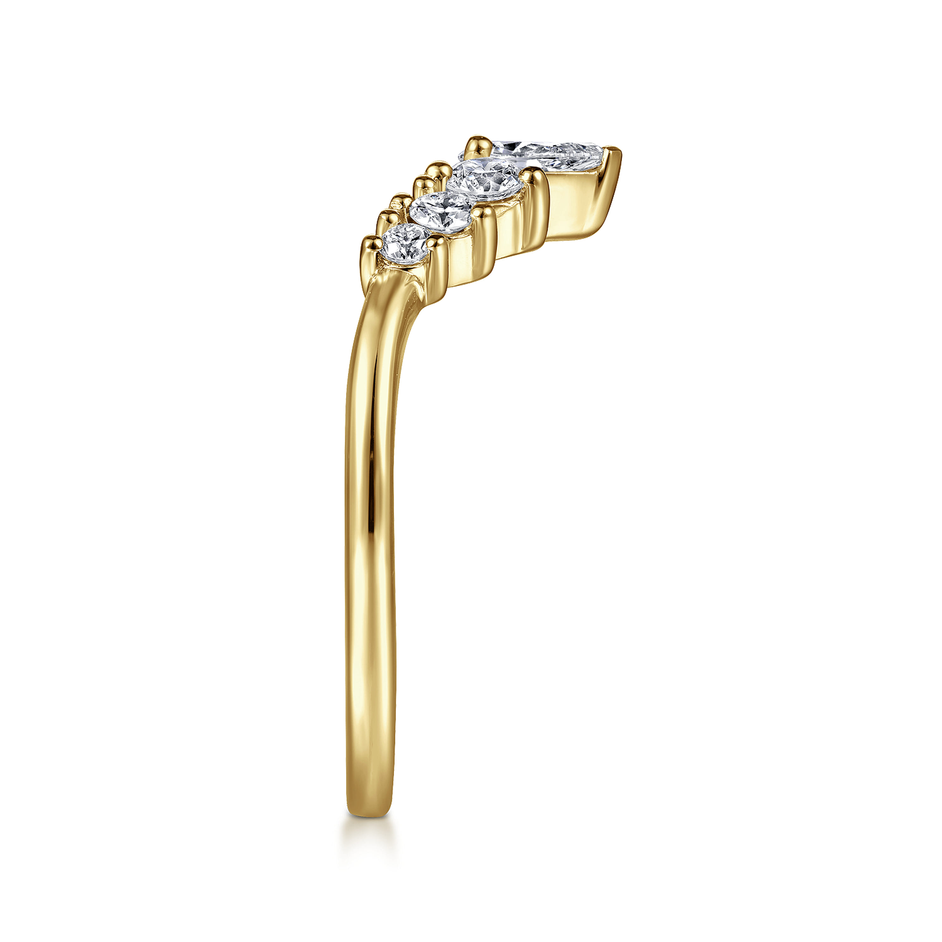 Gabriel & Co. 14K Reggio Curved Diamond Anniversary Band