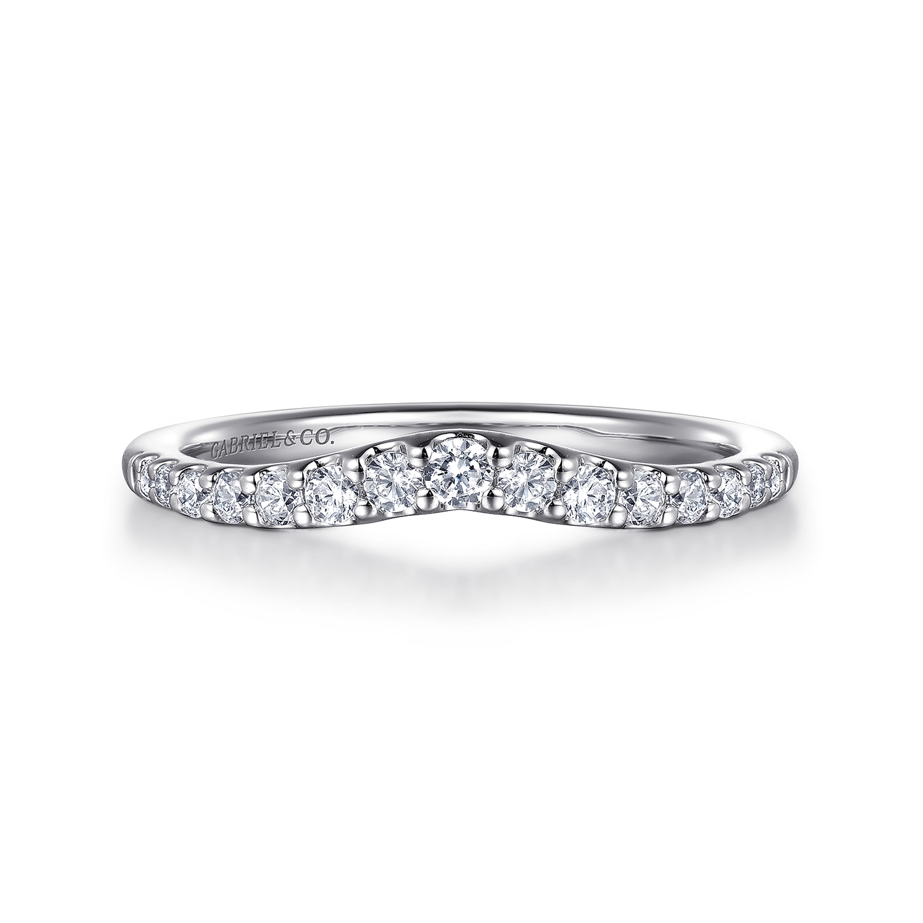 Gabriel & Co. 14K Prive Curved Diamond Anniversary Band