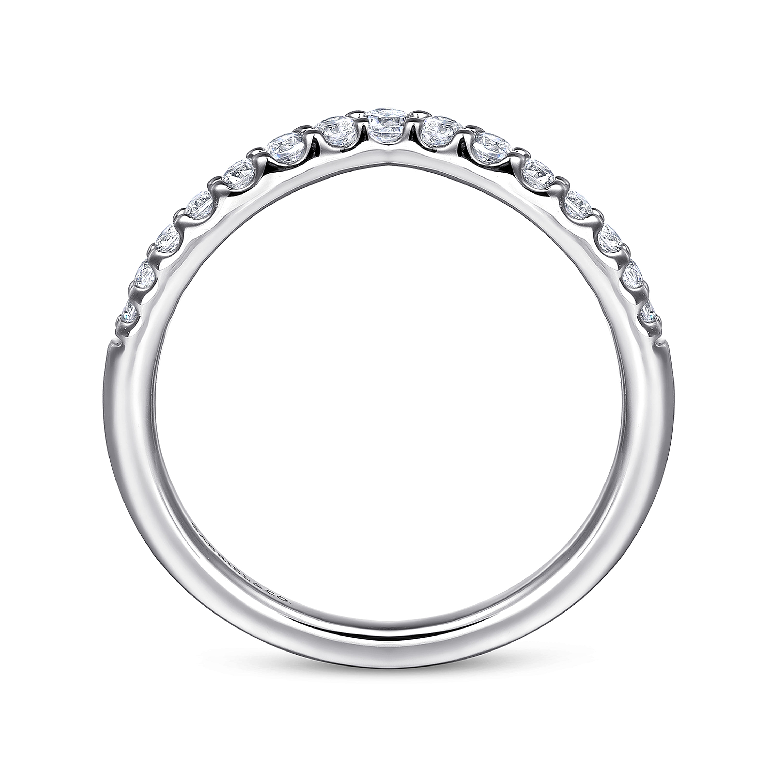 Gabriel & Co. 14K Prive Curved Diamond Anniversary Band