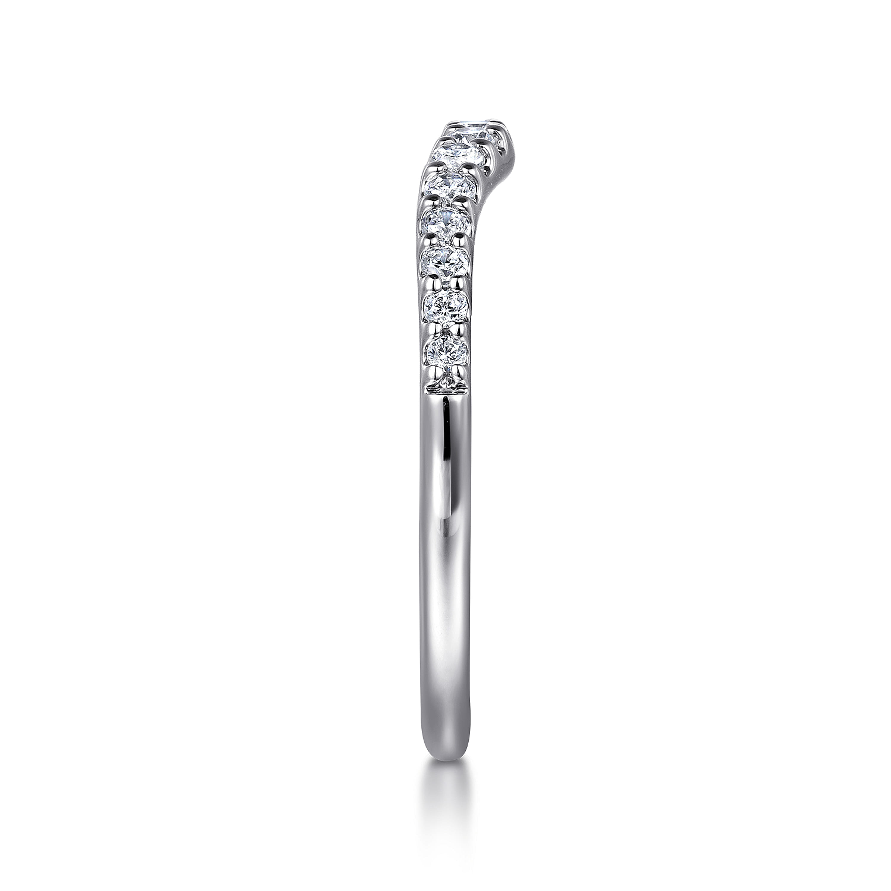 Gabriel & Co. 14K Prive Curved Diamond Anniversary Band