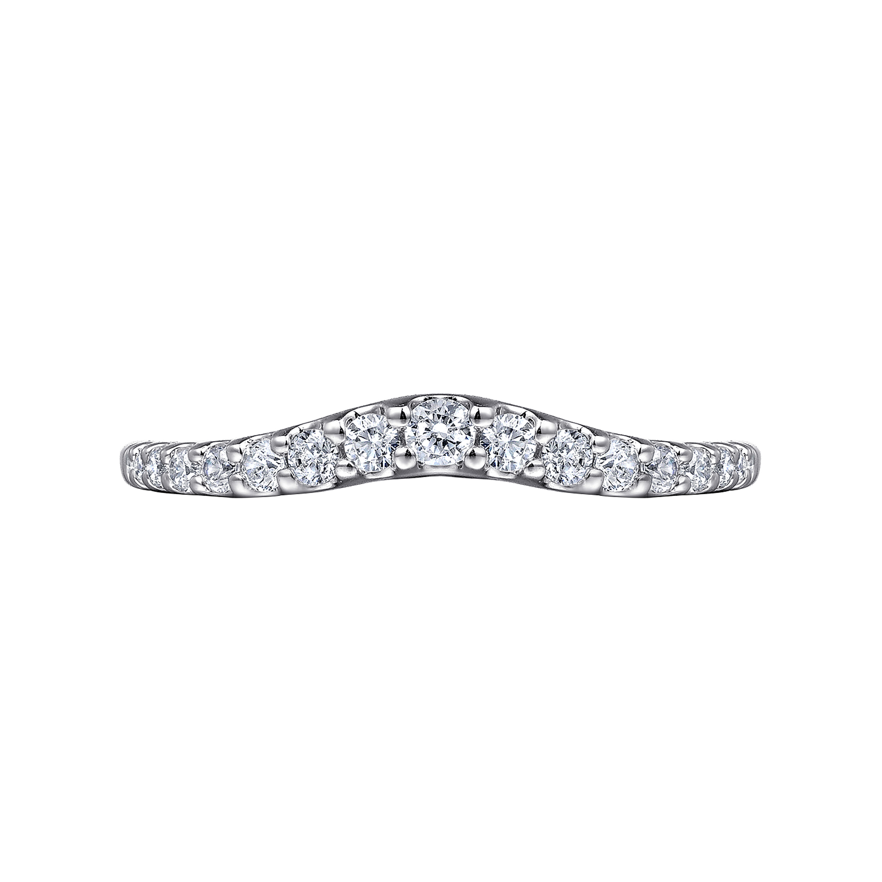 Gabriel & Co. 14K Prive Curved Diamond Anniversary Band