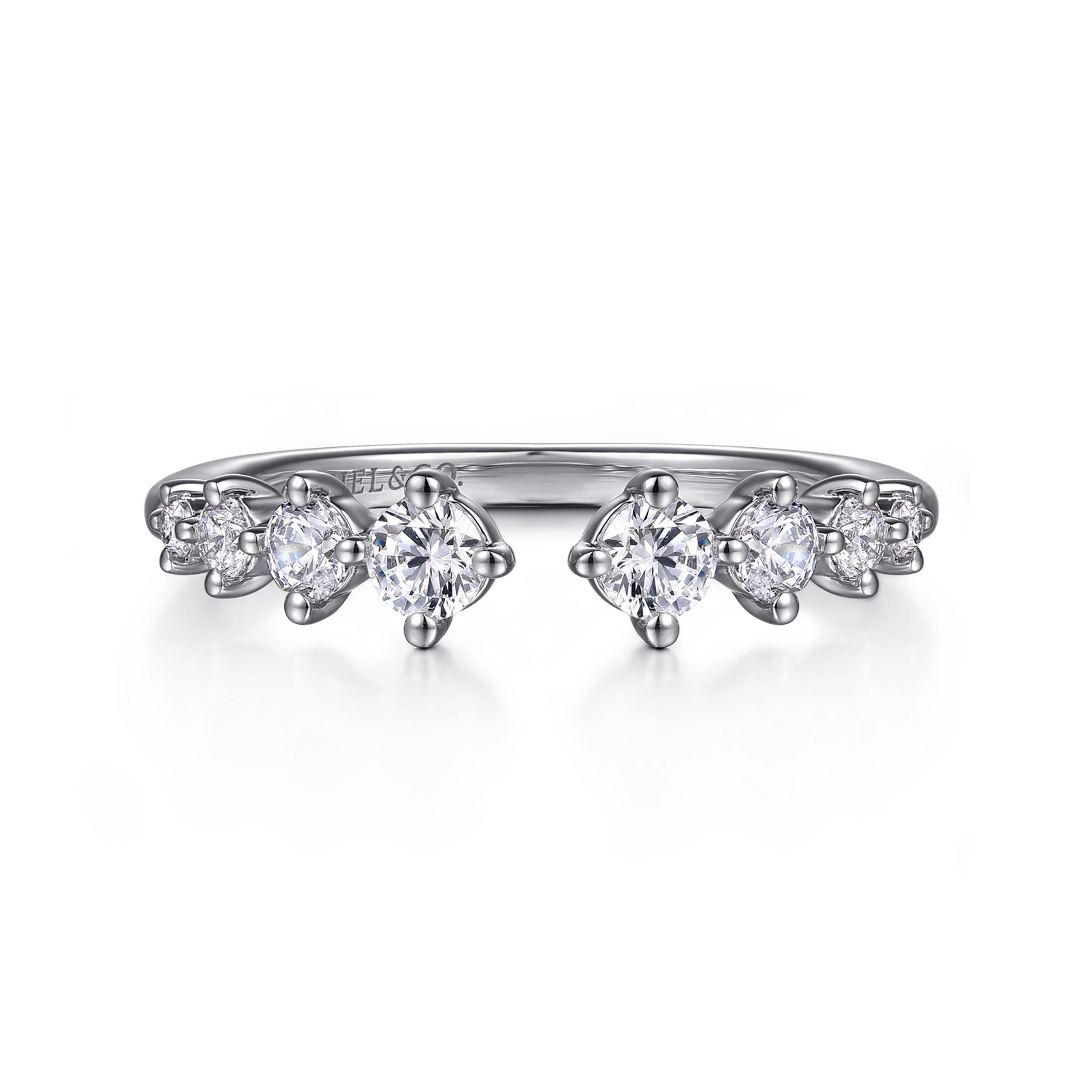 Gabriel & Co. 14K Open 0.5ct Diamond Anniversary Band