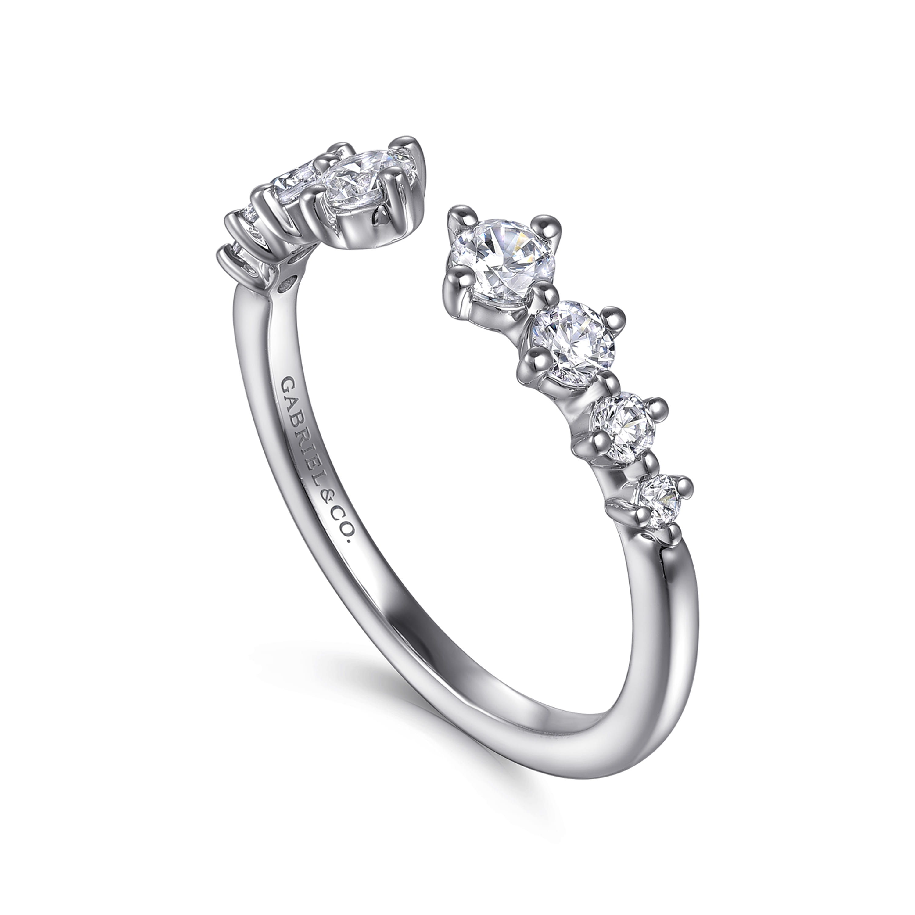 Gabriel & Co. 14K Open 0.5ct Diamond Anniversary Band