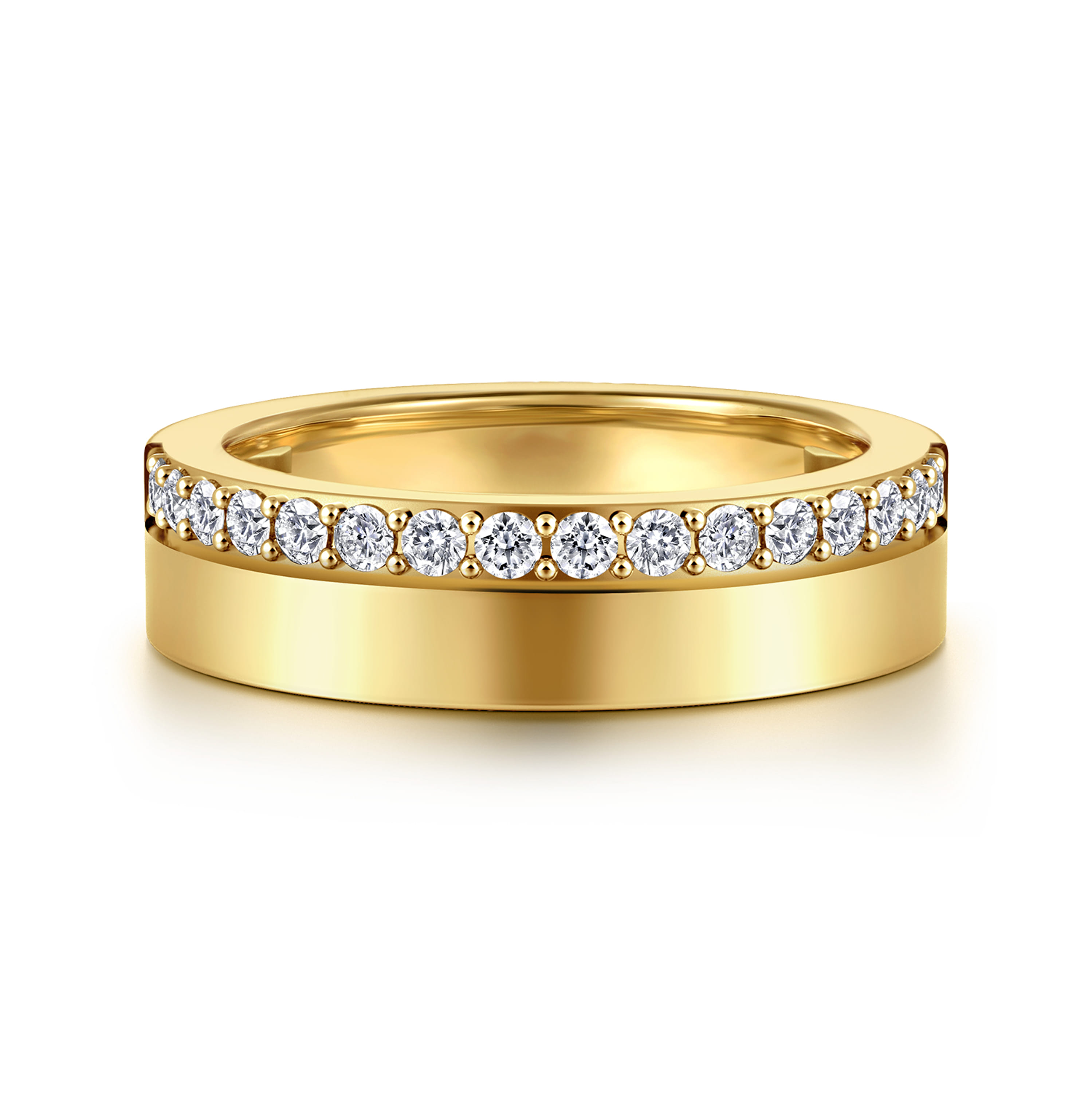 Gabriel & Co. 14K 5mm Diamond Anniversary Cigar Band
