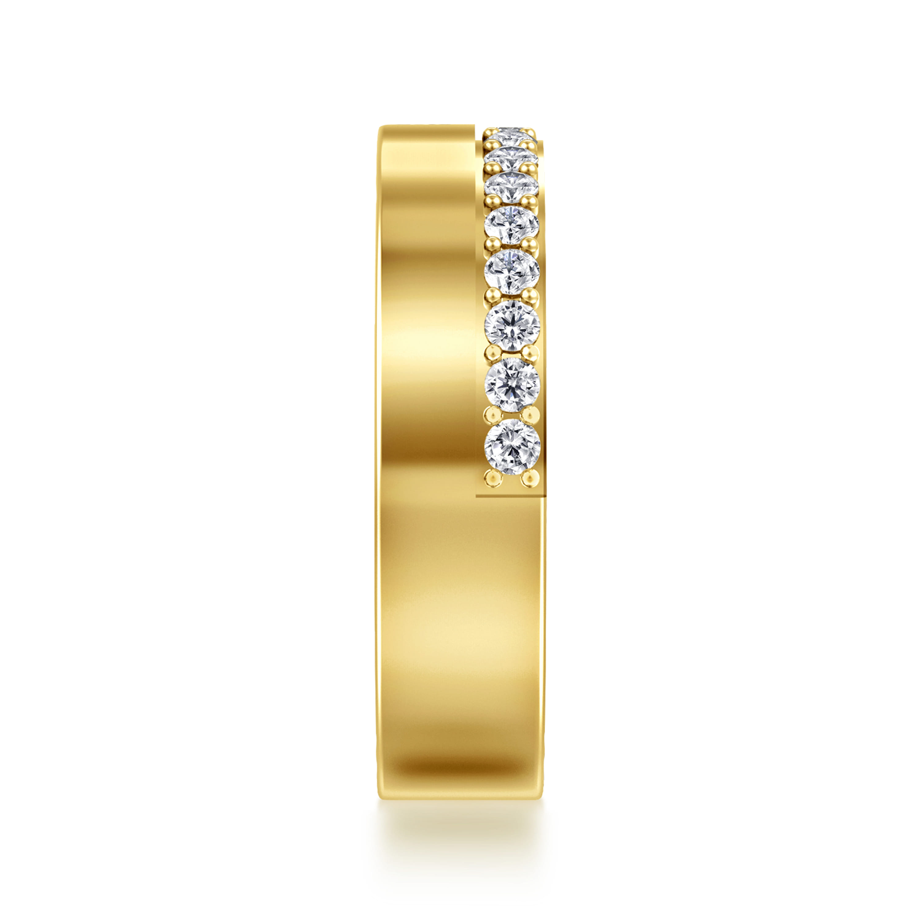 Gabriel & Co. 14K 5mm Diamond Anniversary Cigar Band
