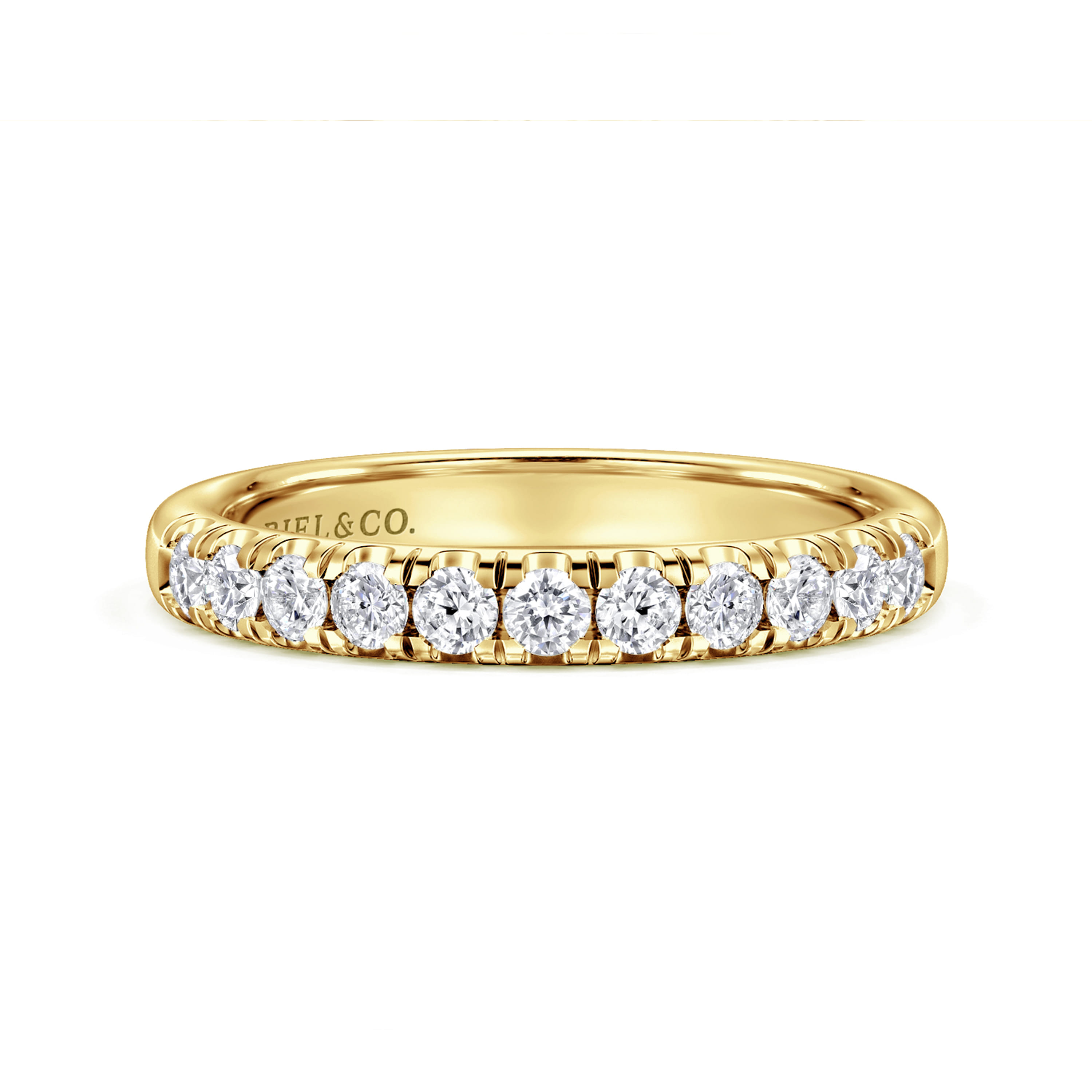 Gabriel & Co. Portofino 14K French Pave 0.5ct Diamond Wedding Band