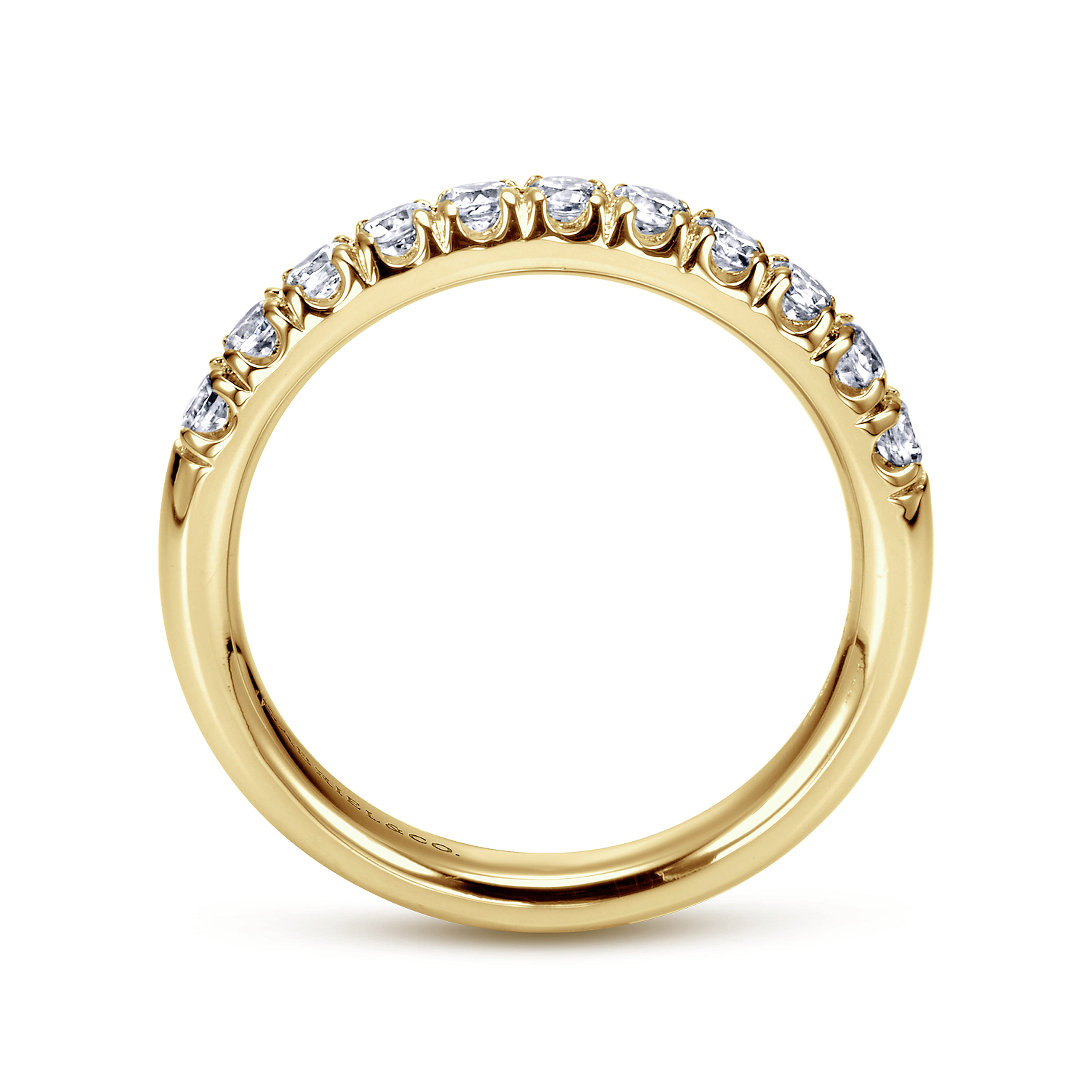 Gabriel & Co. Portofino 14K French Pave 0.5ct Diamond Wedding Band
