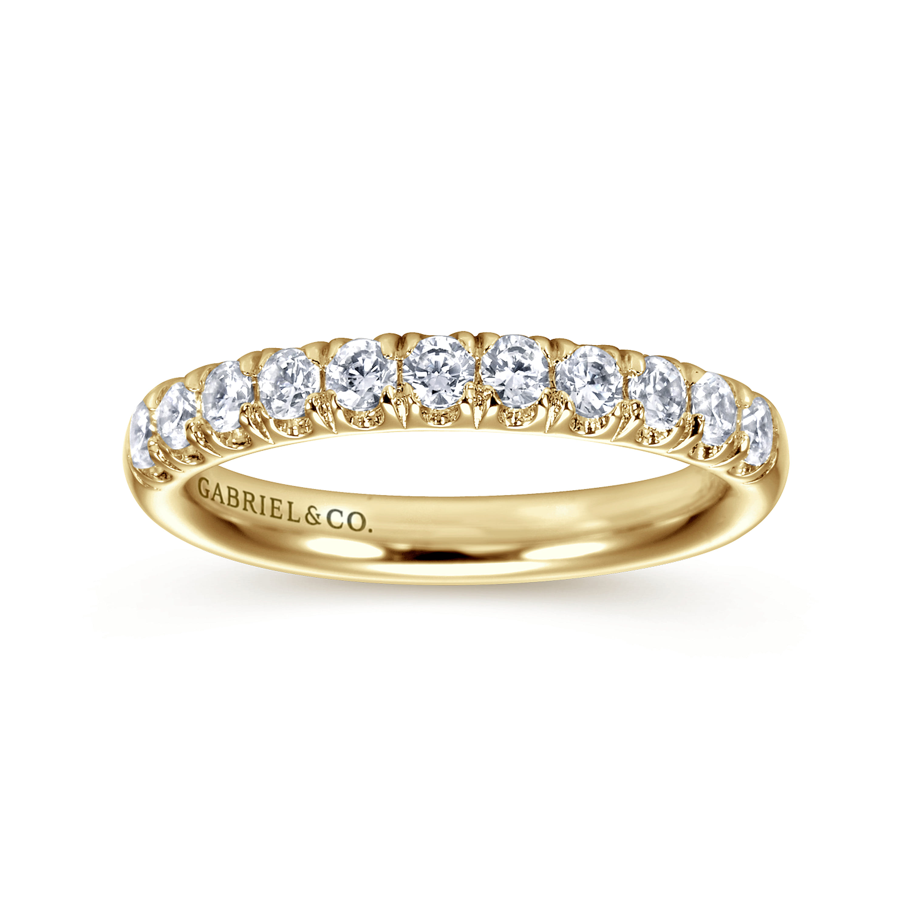 Gabriel & Co. Portofino 14K French Pave 0.5ct Diamond Wedding Band