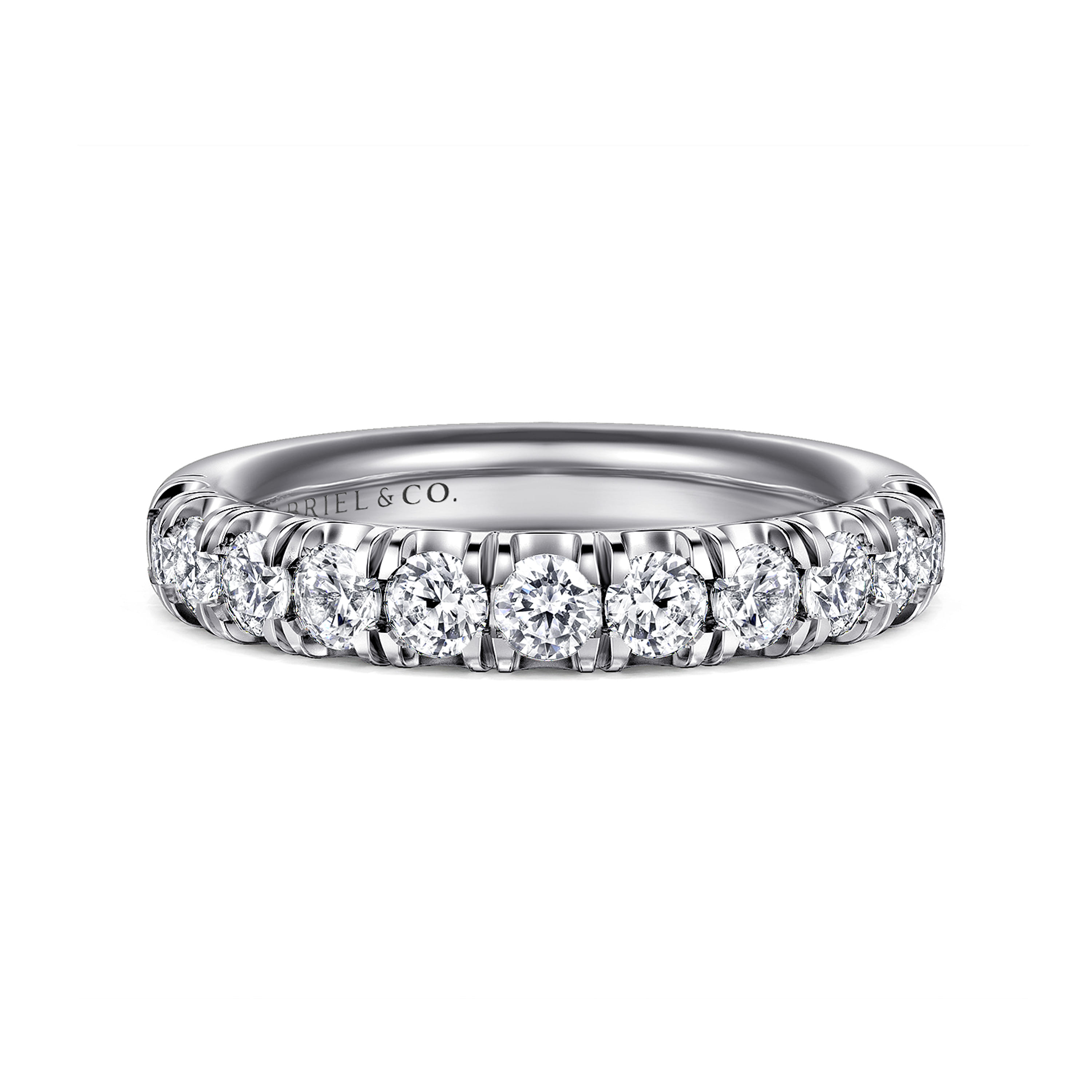 Gabriel & Co. Portofino 14K French Pave 1ct Diamond Wedding Band