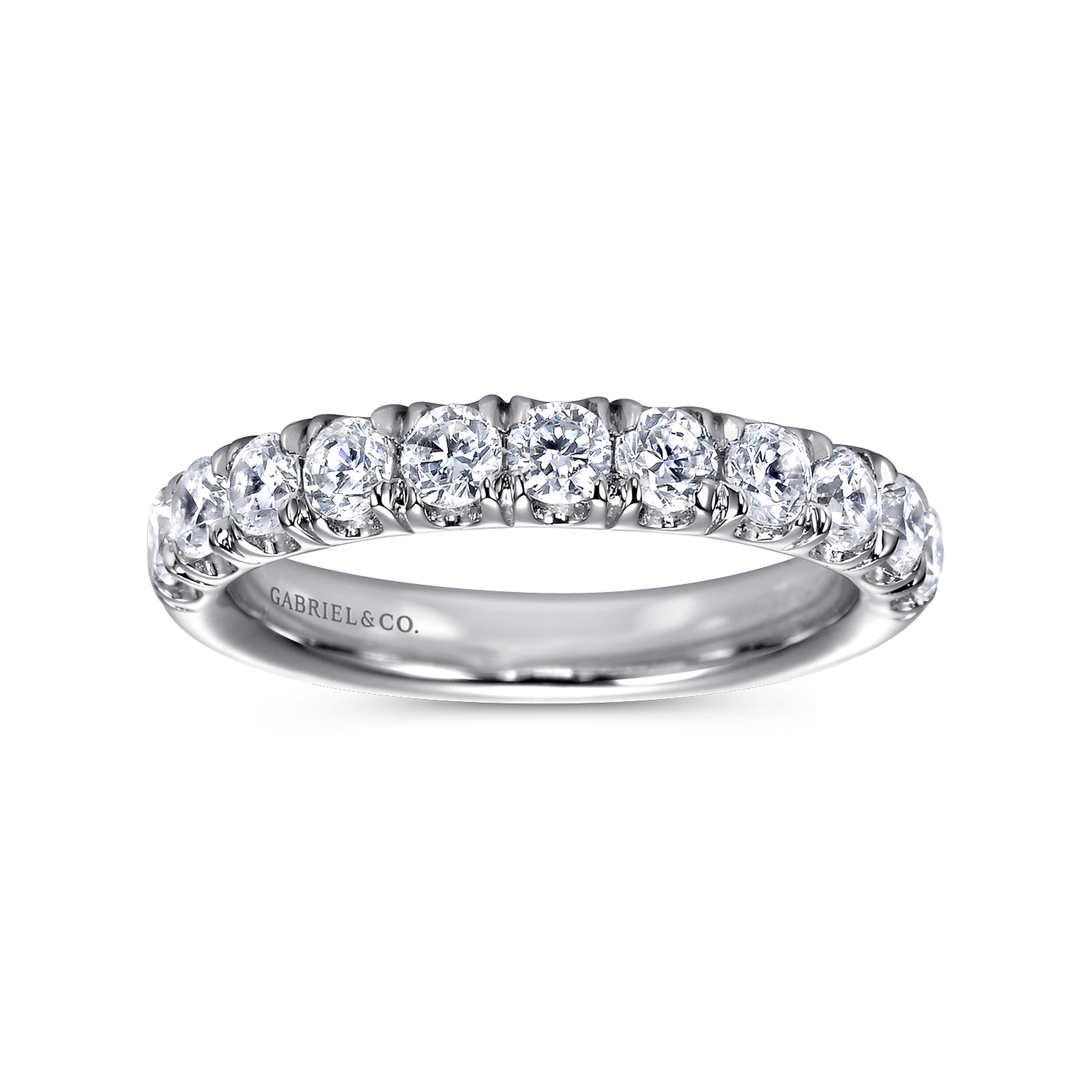 Gabriel & Co. Portofino 14K French Pave 1ct Diamond Wedding Band