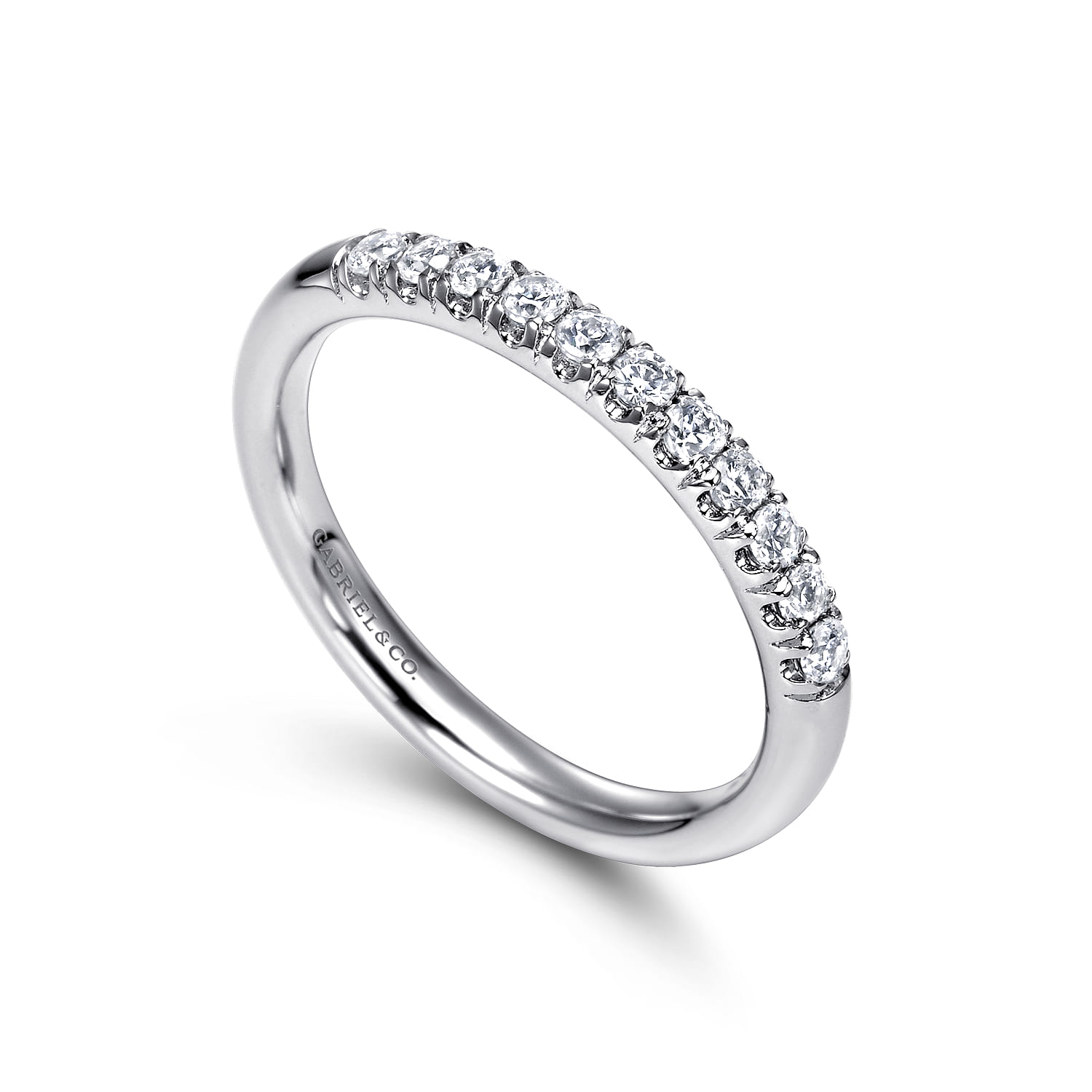 Gabriel & Co. 14K White Gold 1/4-Carat 11-Stone Diamond Anniversary Band