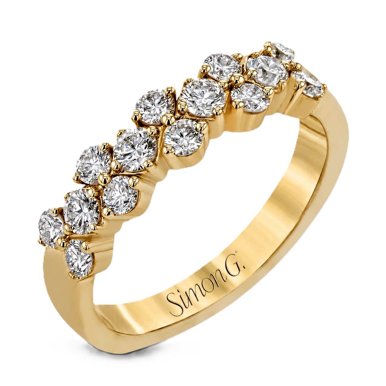 Simon G. 18K Yellow Gold Diamond Anniversary Band