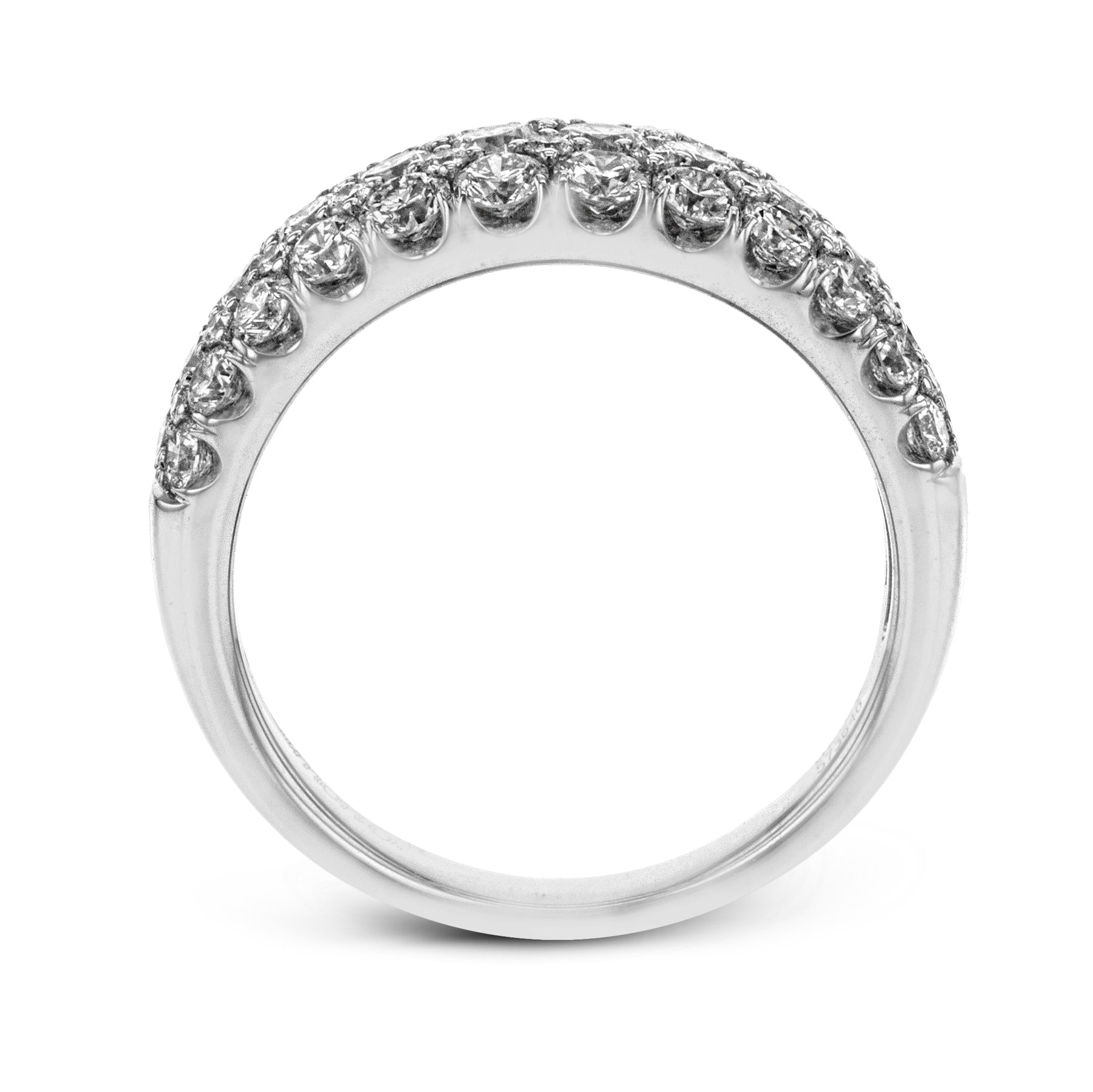 Simon G. 14K White Gold Triple Row Diamond Anniversary Band