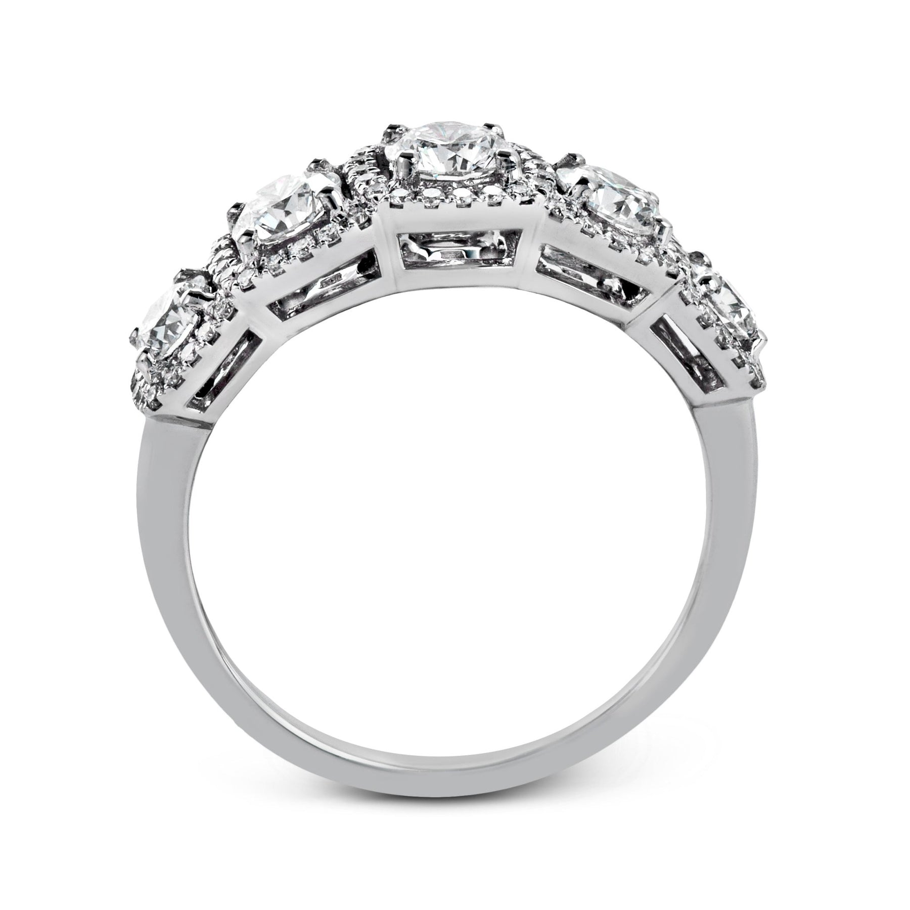 Simon G. 14K White Gold Anniversary Diamond Ring