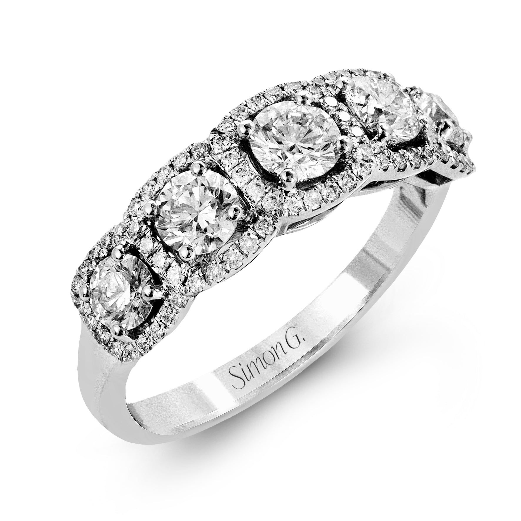 Simon G. 14K White Gold Anniversary Diamond Ring