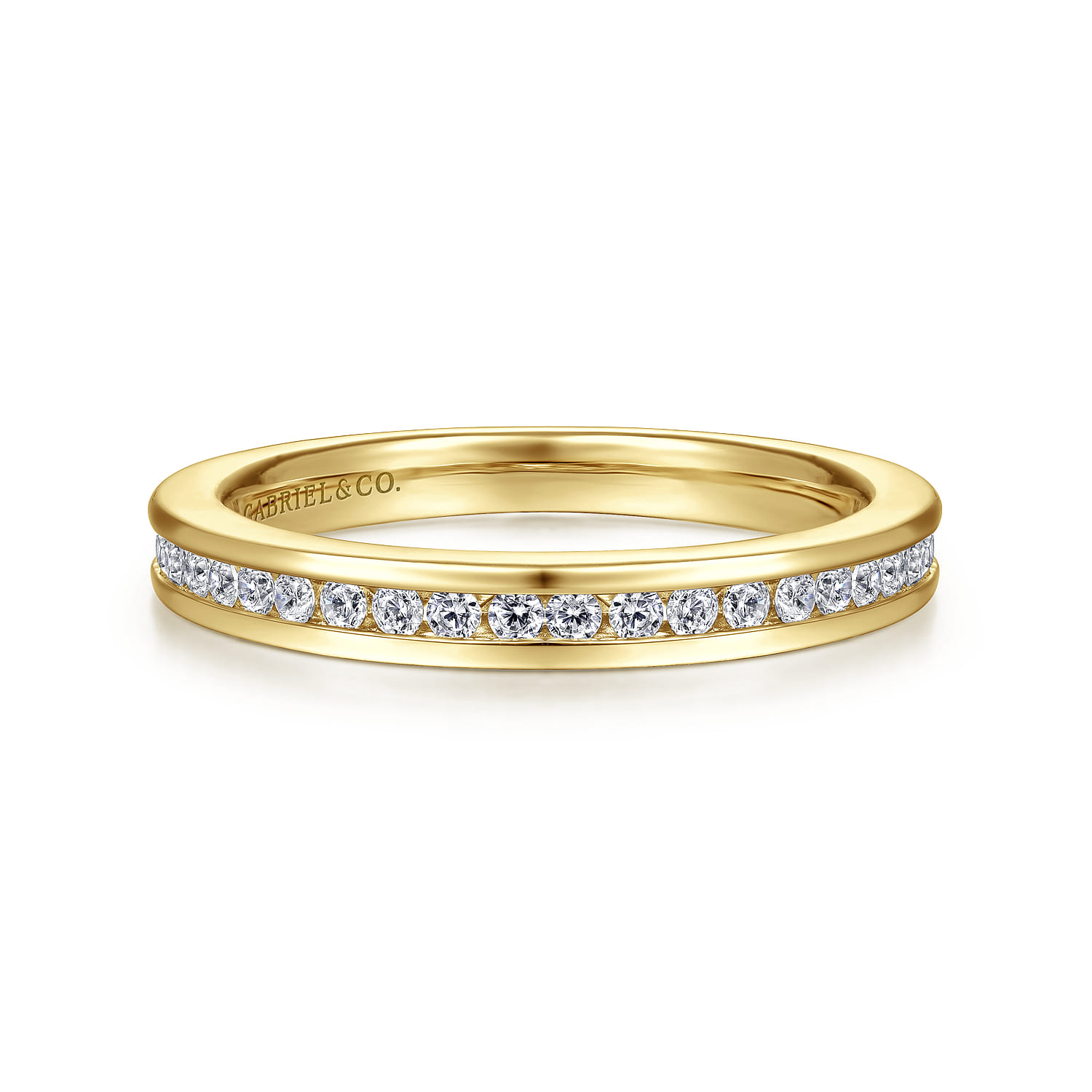 Gabriel & Co. 14K Yellow Gold 1/4-Carat Channel Set Anniversary Band